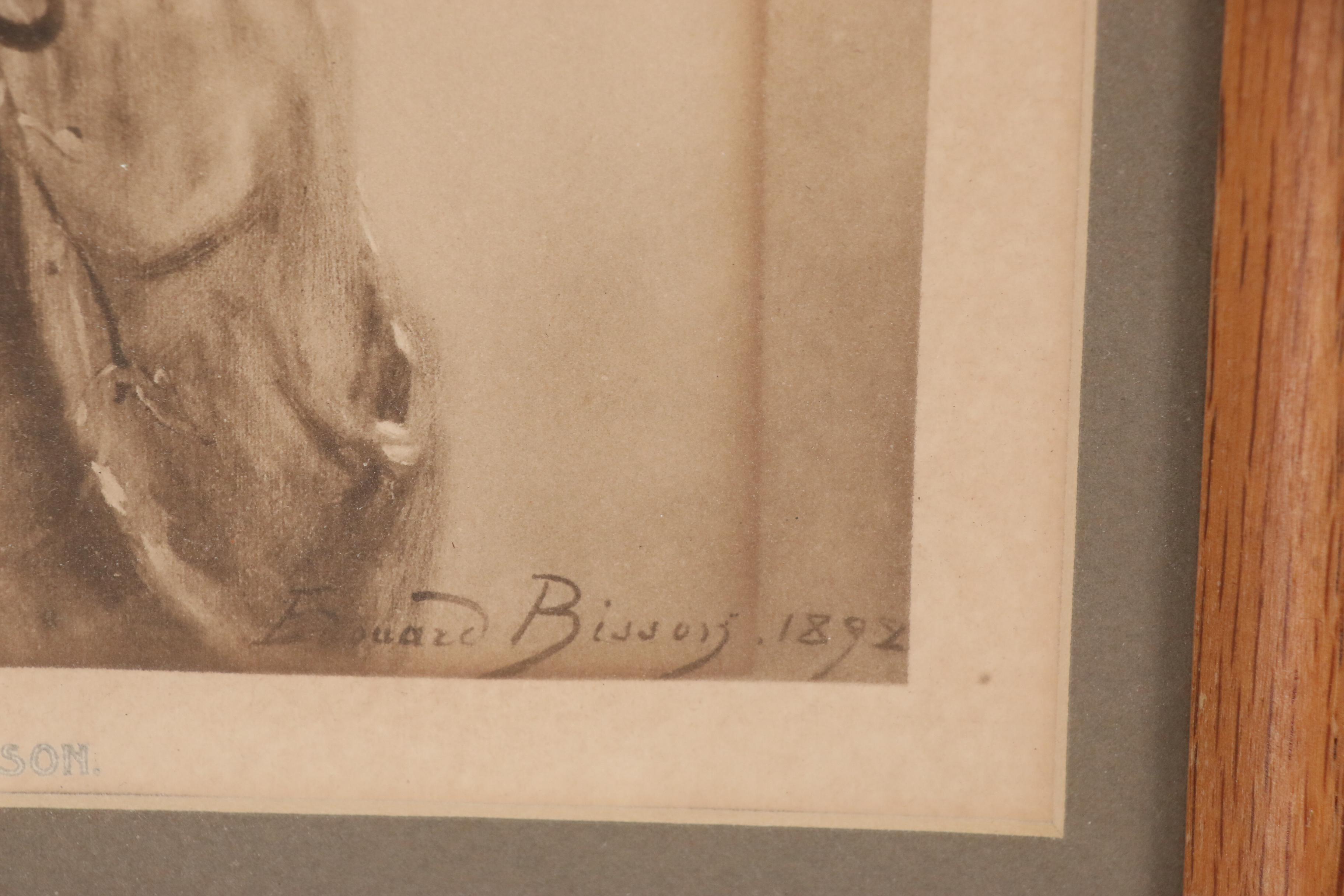 Mezzograph "The Prisoner" After Edouard Bisson