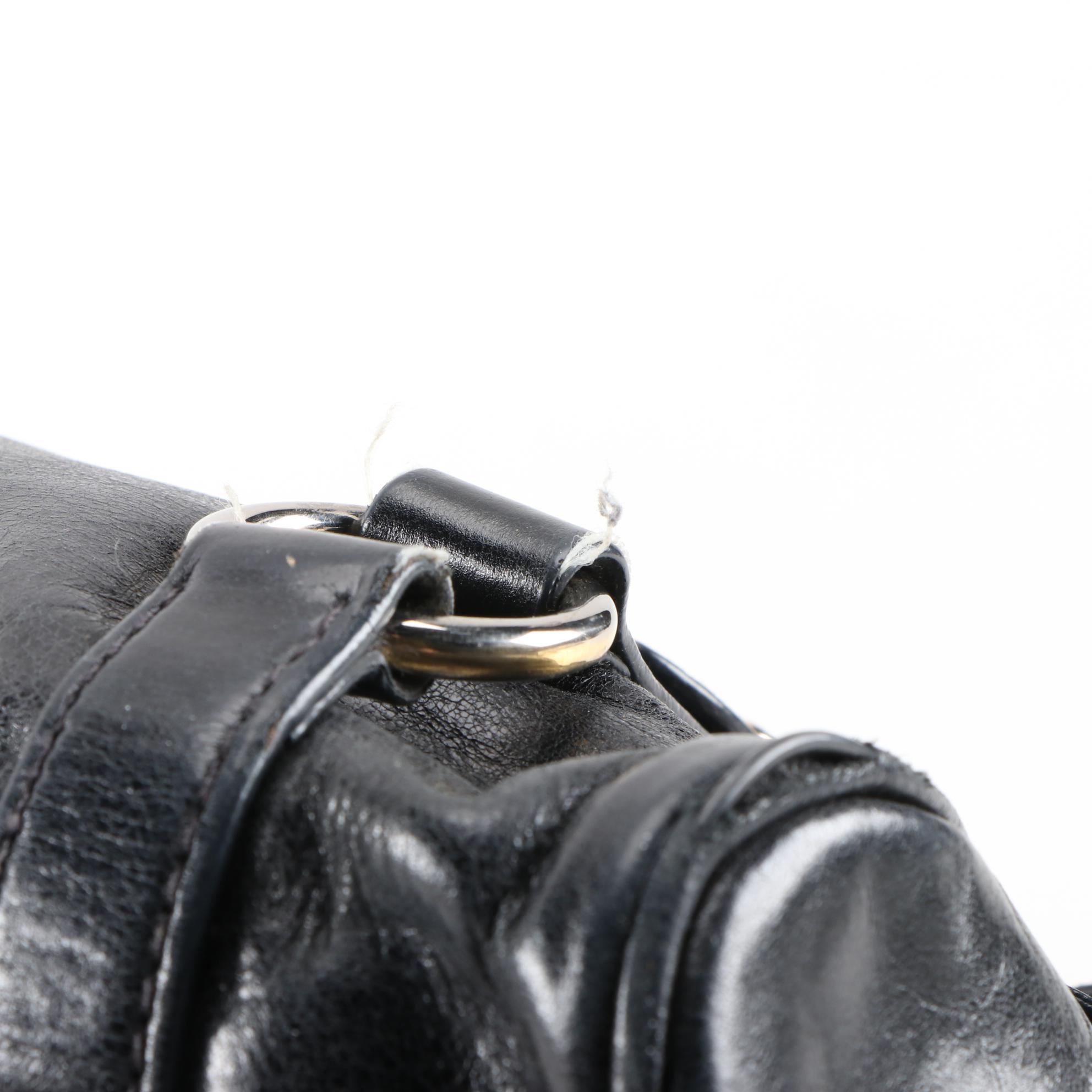 Miu Miu Bow Satchel in Black Vitello Lux Leather