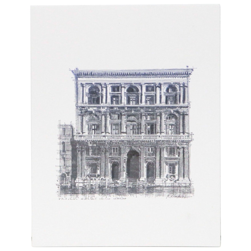 Giclée After Robert Lackney Architectural Drawing