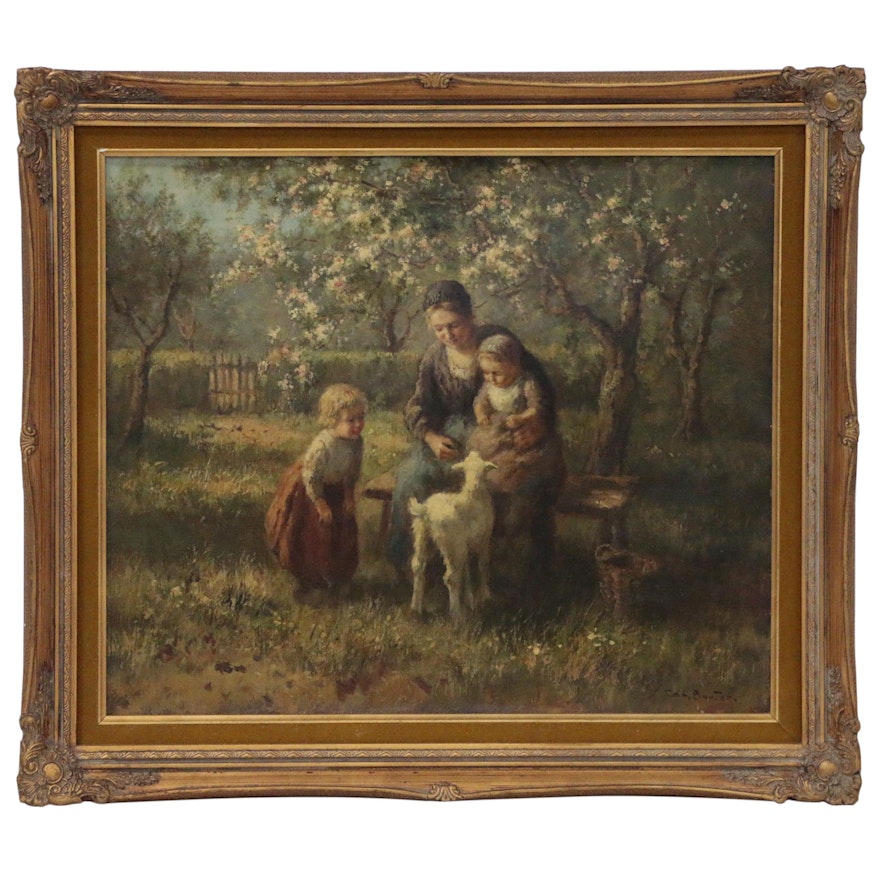 Cornelius Bouter Rural Genre Scene Oil Painting