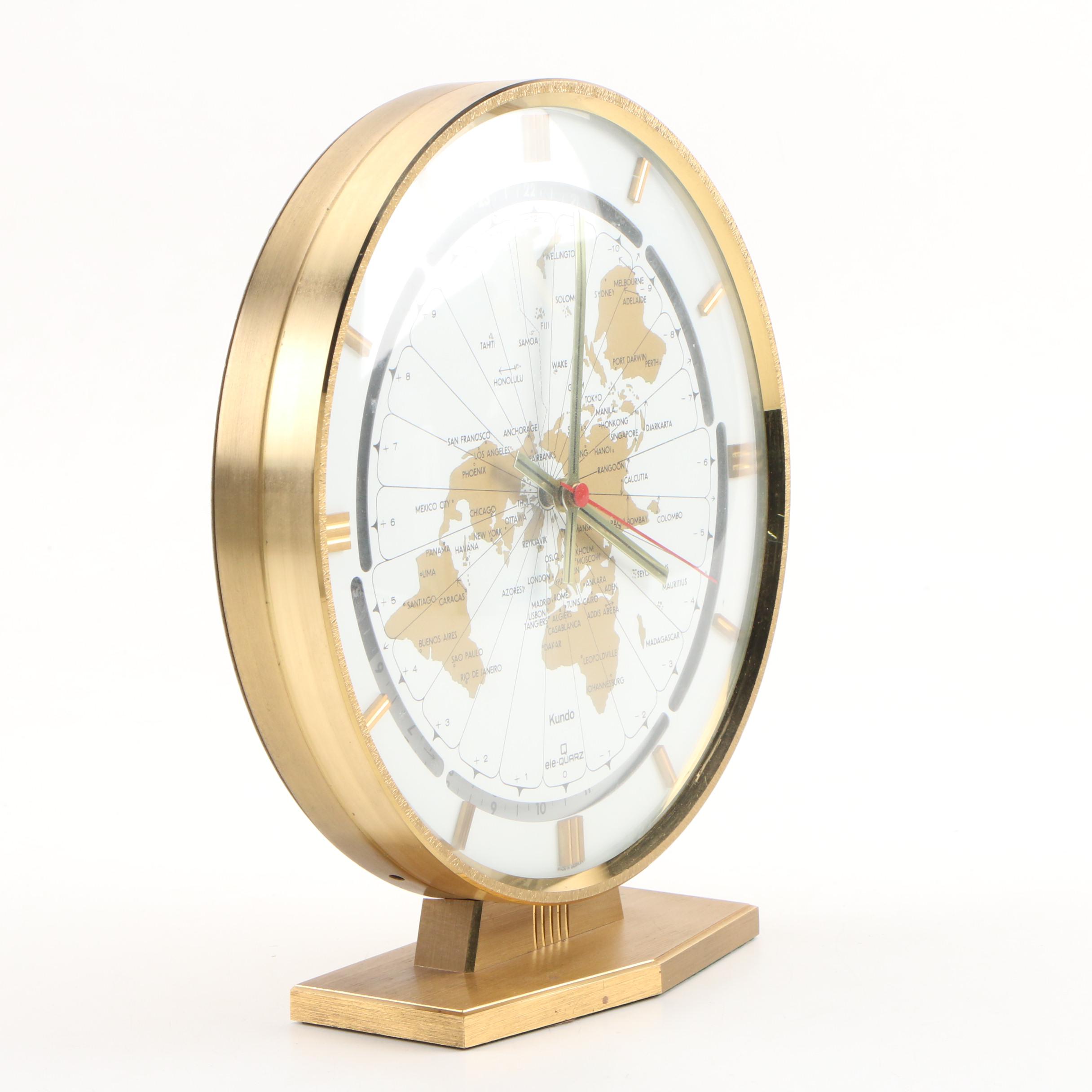 Kieninger & Obergfell Kundo World Clock, Mid 20th Century