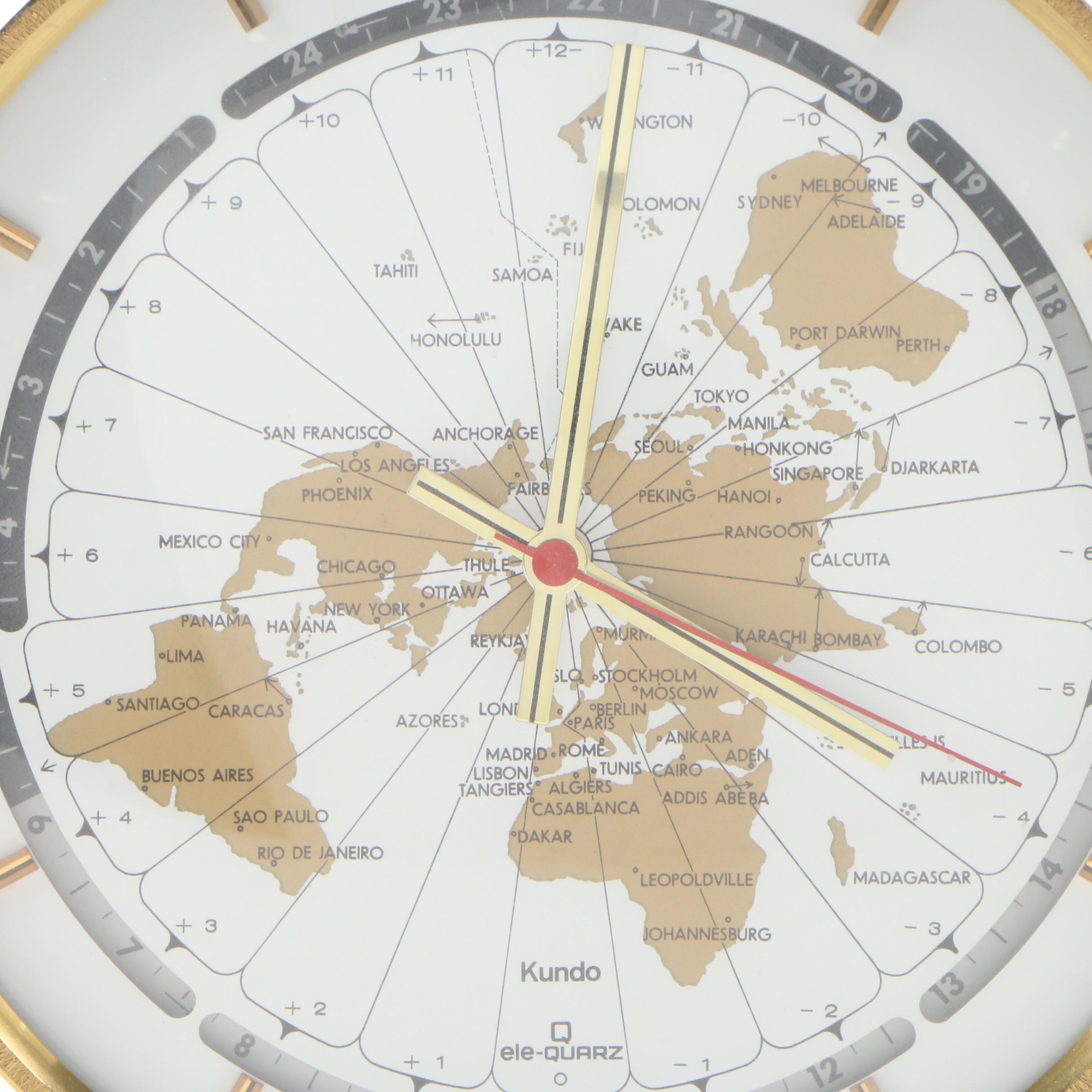 Kieninger & Obergfell Kundo World Clock, Mid 20th Century