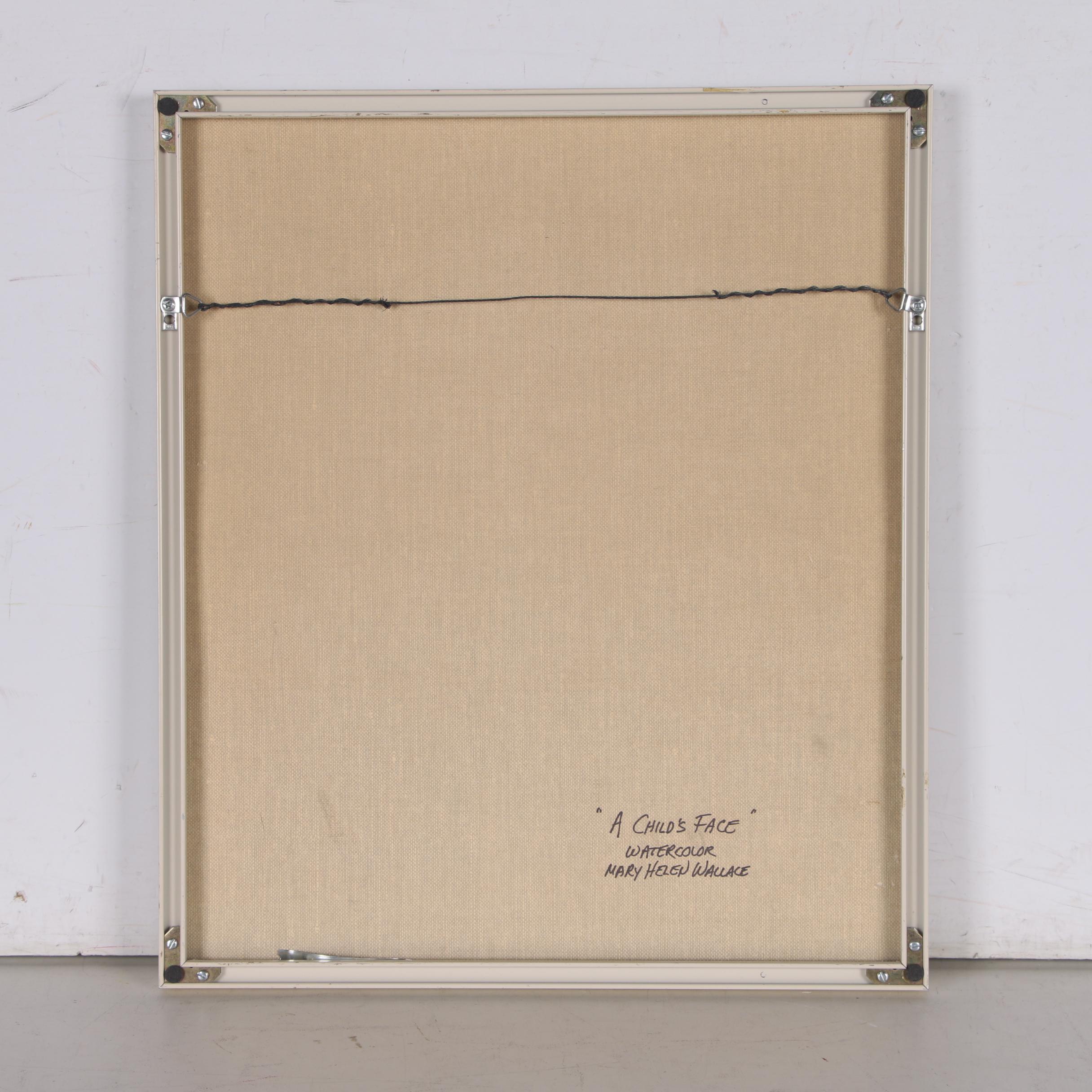 Mary Helen Wallace Watercolor Portrait Painting "A Child's Face"