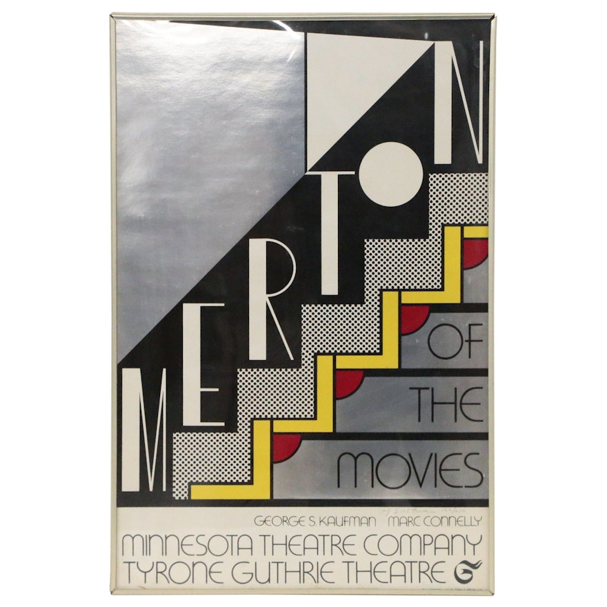 Roy Lichtenstein Screen Print, "Merton of the Movies", 1968