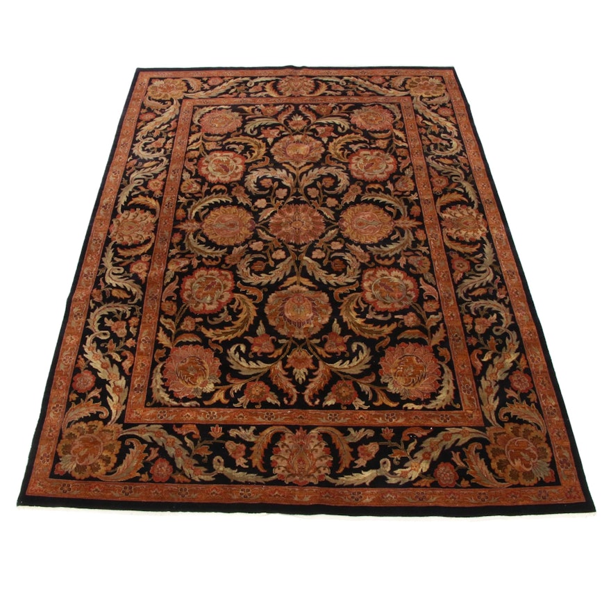 8'9 x 12'4 Hand-Knotted Indo-Persian Sultanabad Room Size Rug, 2000s