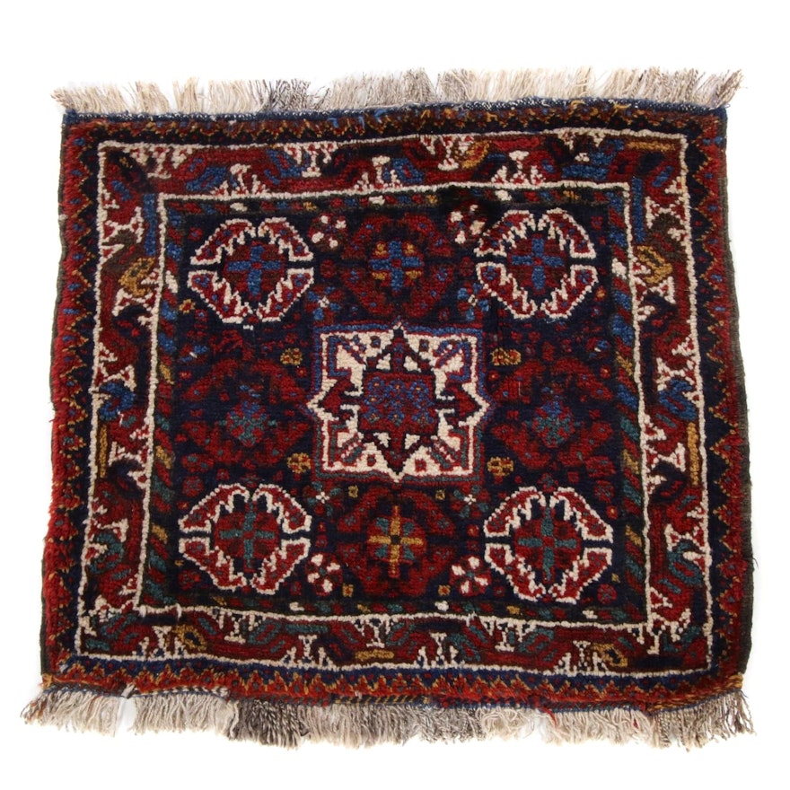 2'4 x 2'4 Hand-Knotted Persian Shiraz Rug, 1930s