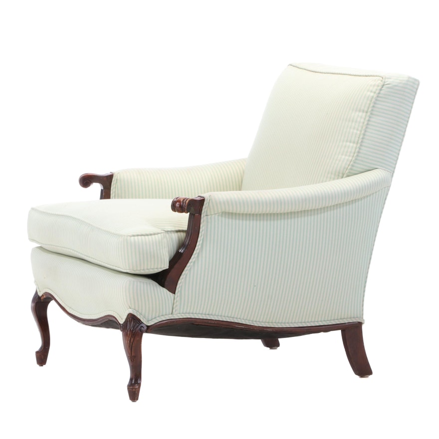 French Provincial Style Custom-Upholstered Lounge Chair