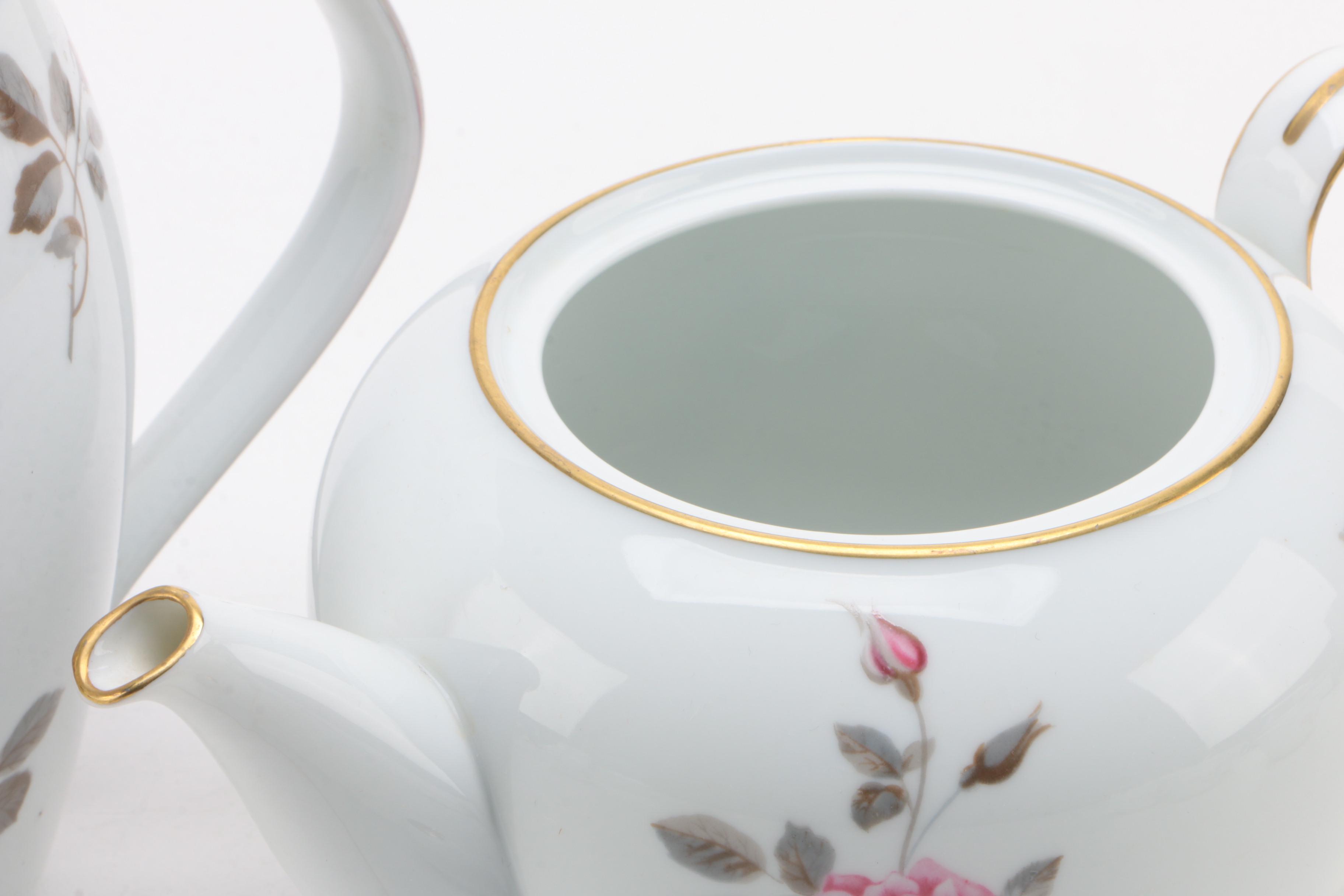 Noritake "Pink Rose" Porcelain Tea Service Set, Mid-20th Century