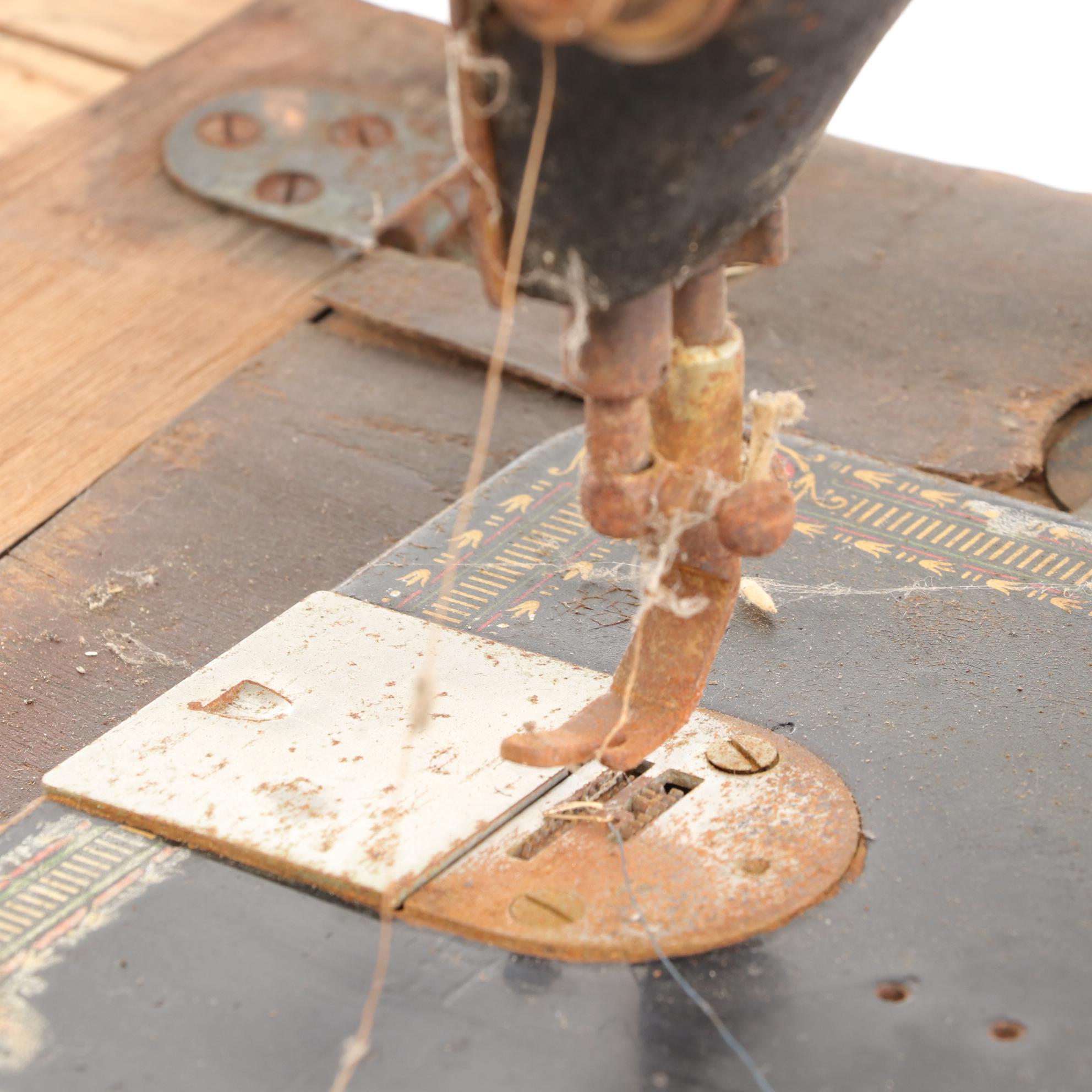 Singer Manufacturing Co. Cast Iron Treadle Bases with Cabinets, Early 20th c.