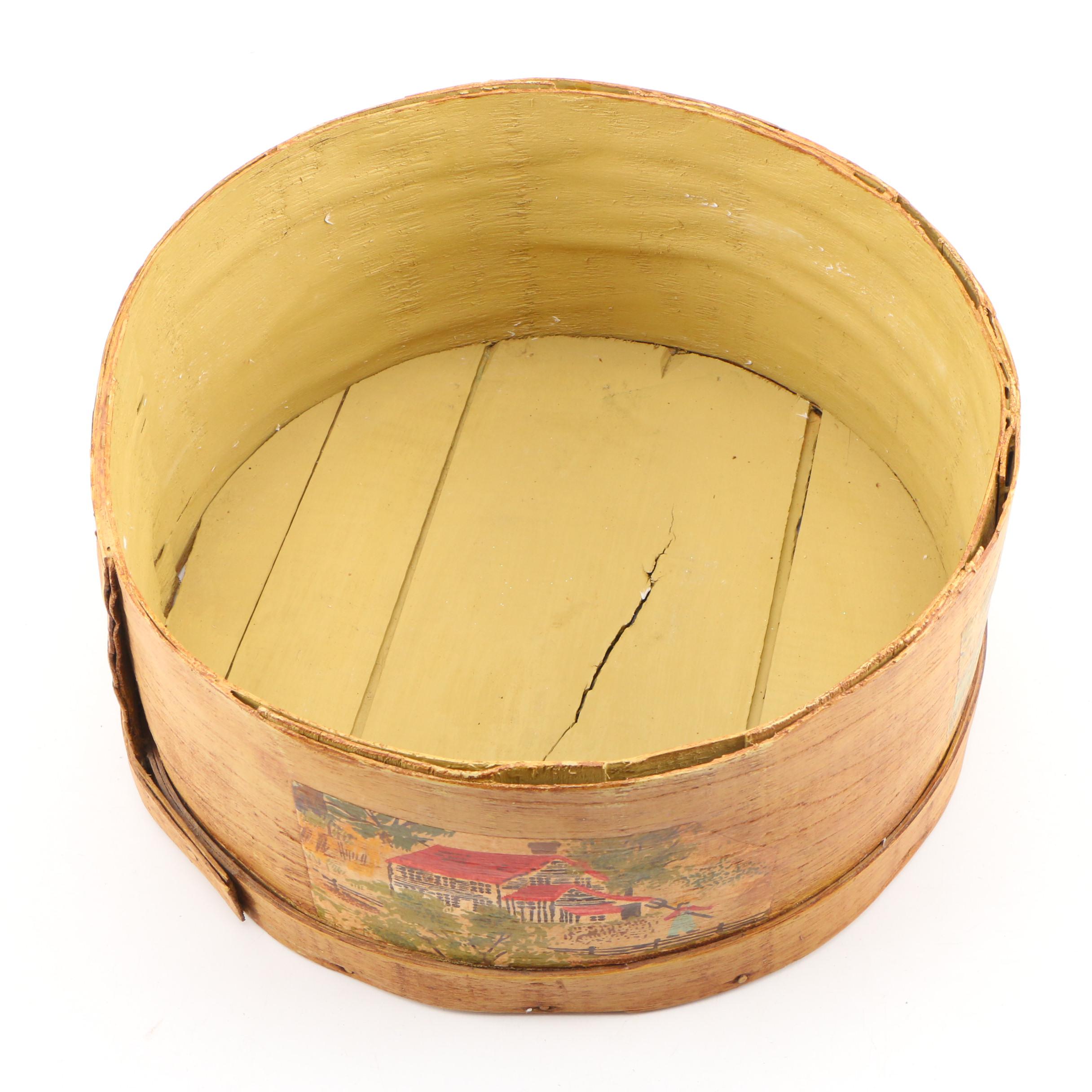 Harvey Sewing Basket with Sewing Supplies and a Pantry Box, Vintage