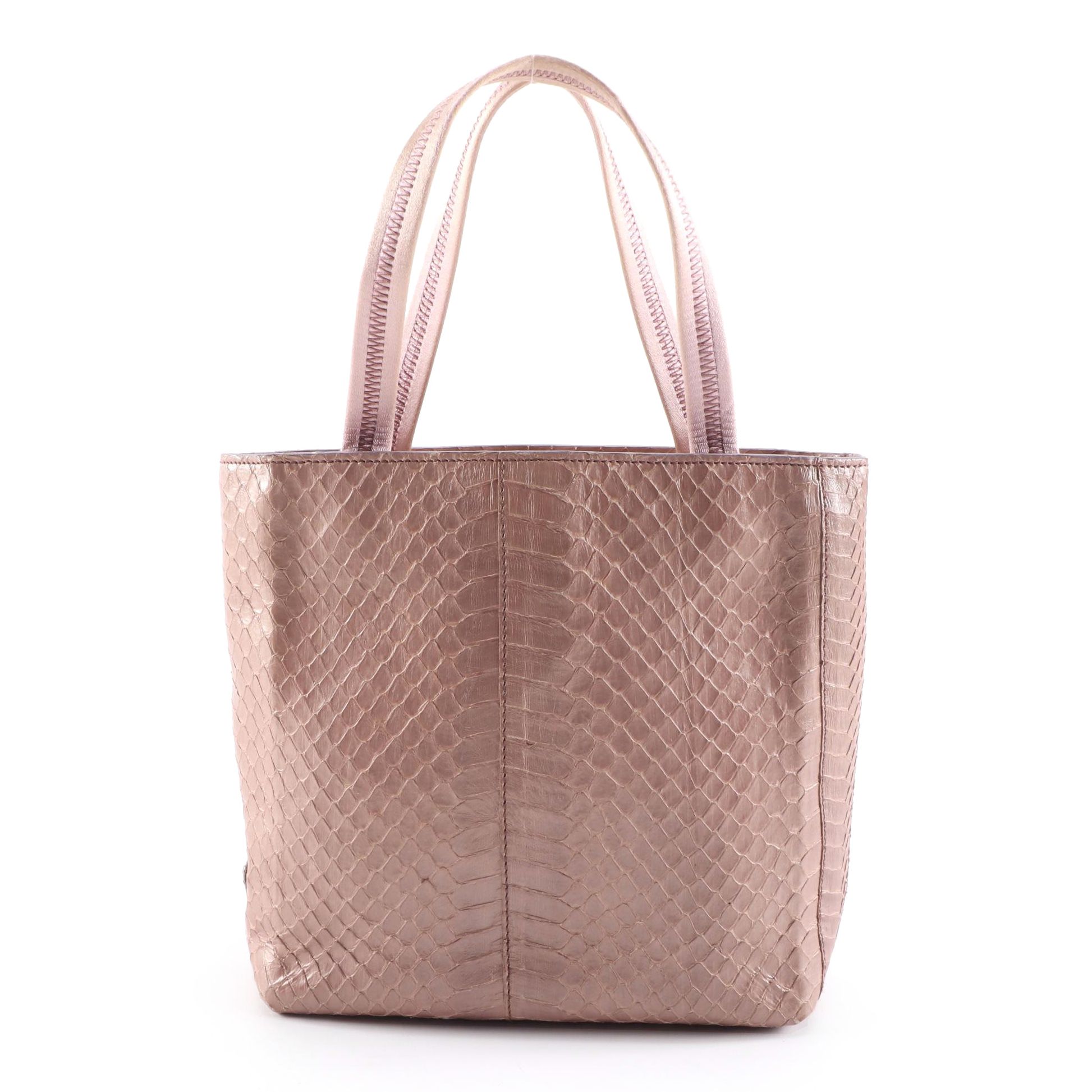 Prada Blush Glazed Python Mini Tote
