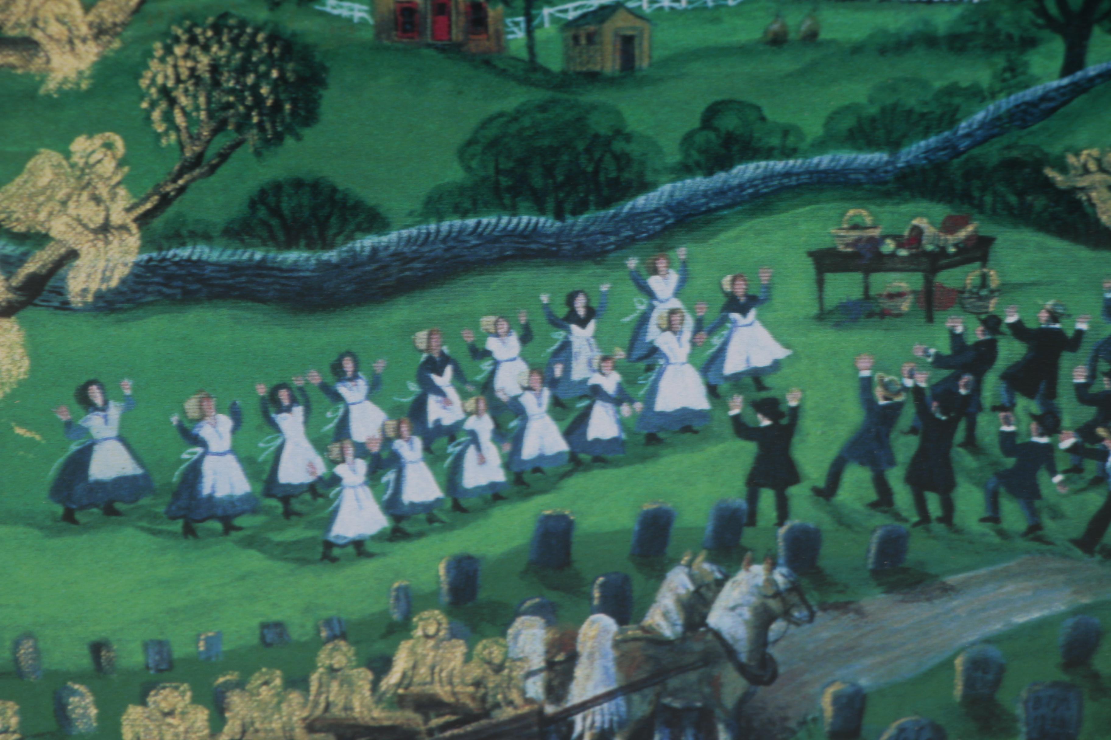 Giclée Print after Judith Cheney of Shaker Spiritualist Scene