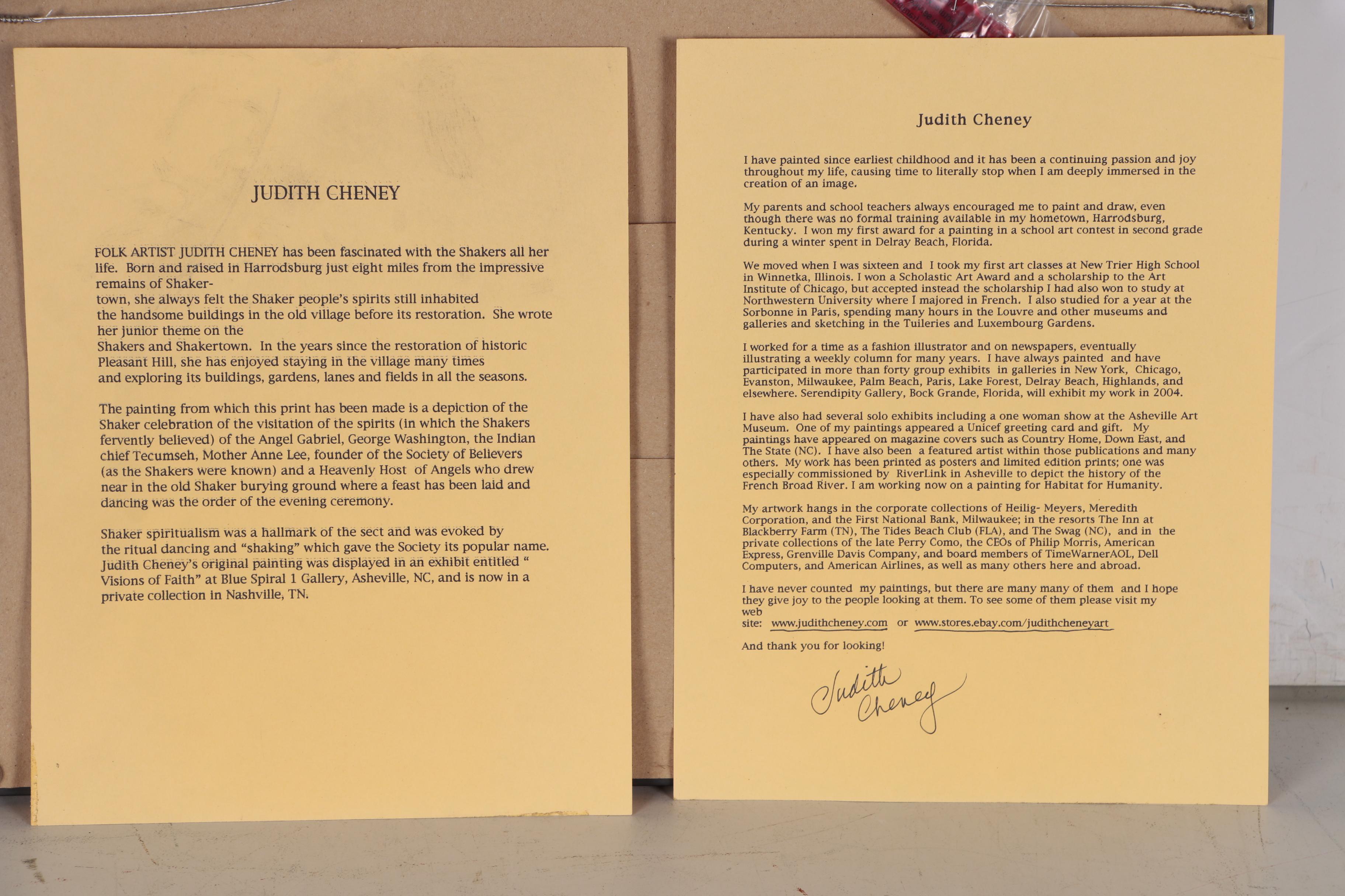 Giclée Print after Judith Cheney of Shaker Spiritualist Scene