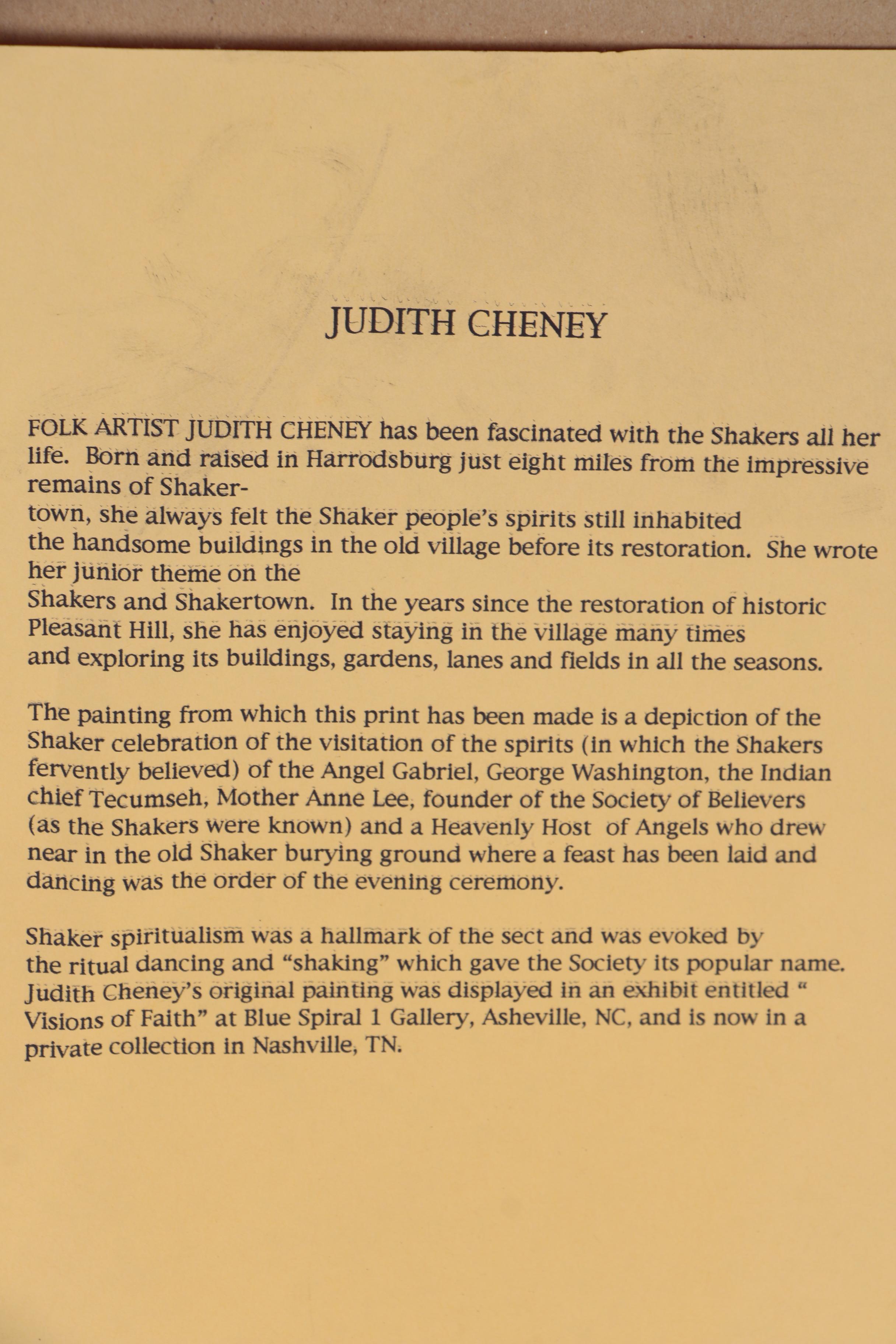 Giclée Print after Judith Cheney of Shaker Spiritualist Scene