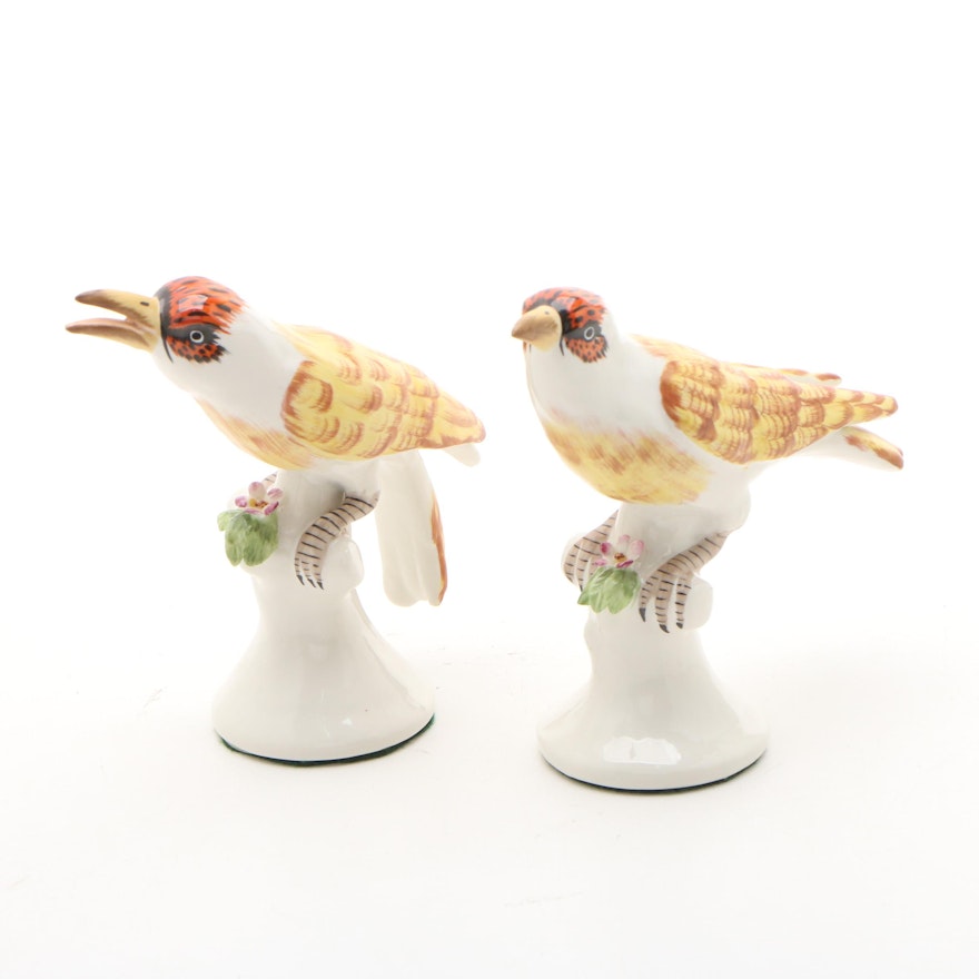 Chelsea House Porcelain Hand-Painted Bird Figurines, Mid-Late 20th Century