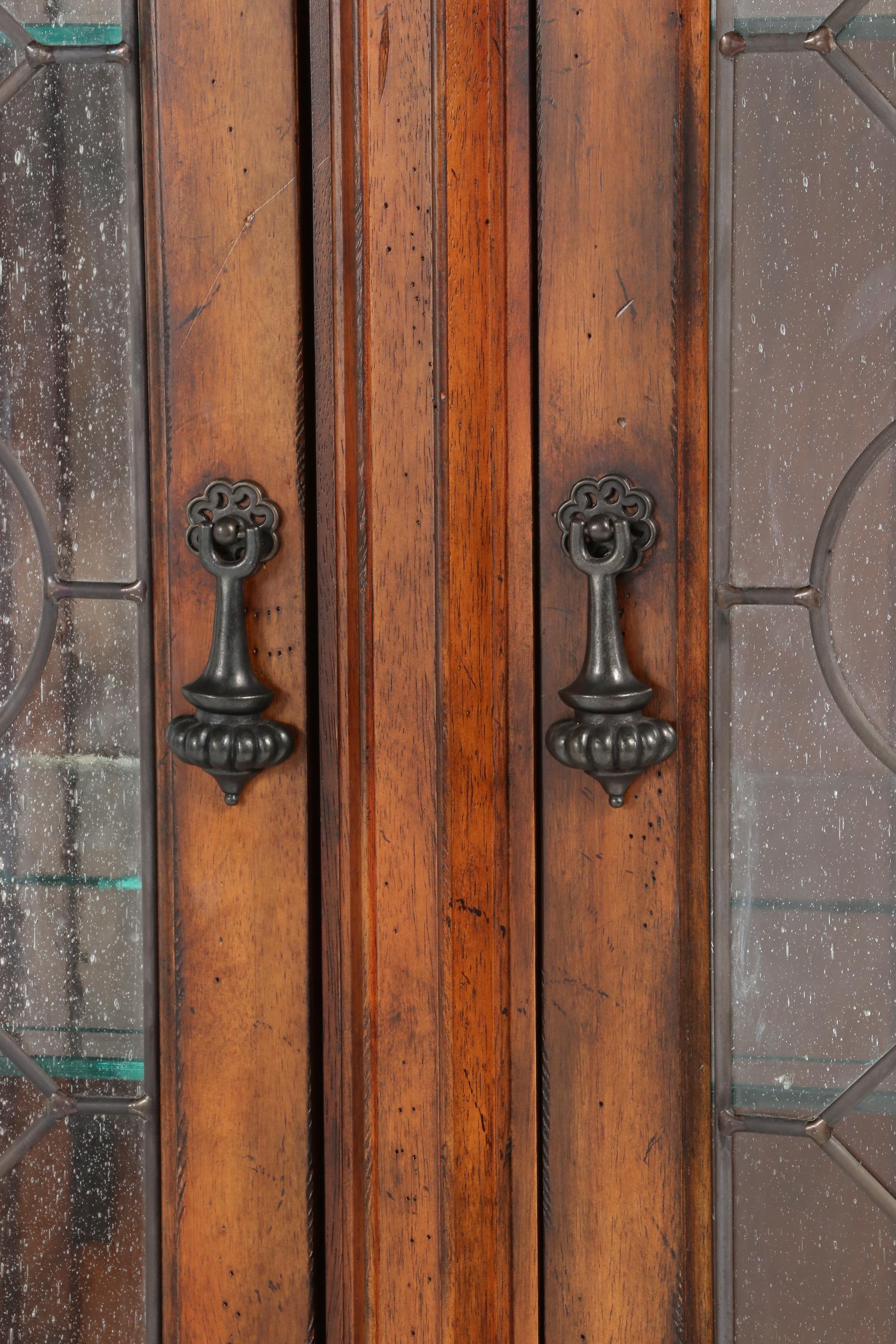 Broyhill Gothic Style Walnut-Stained China Cabinet