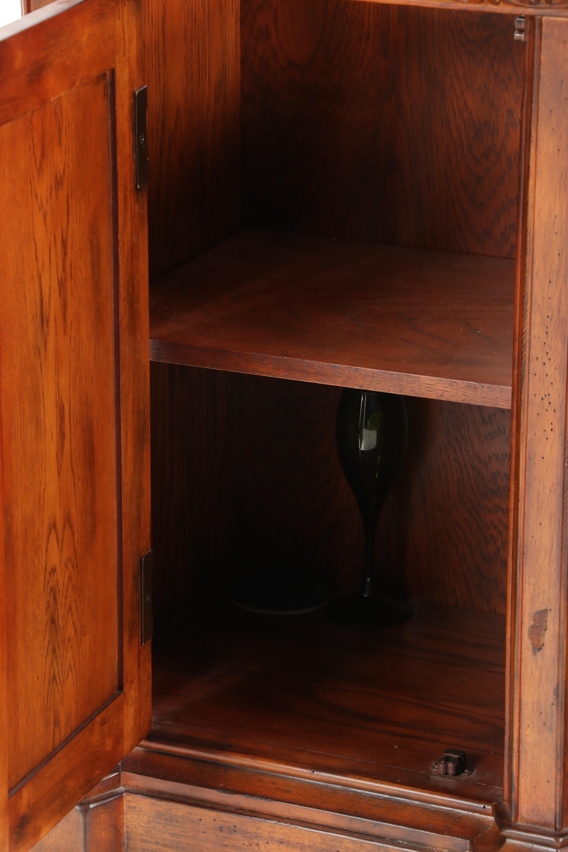 Broyhill Gothic Style Walnut-Stained China Cabinet