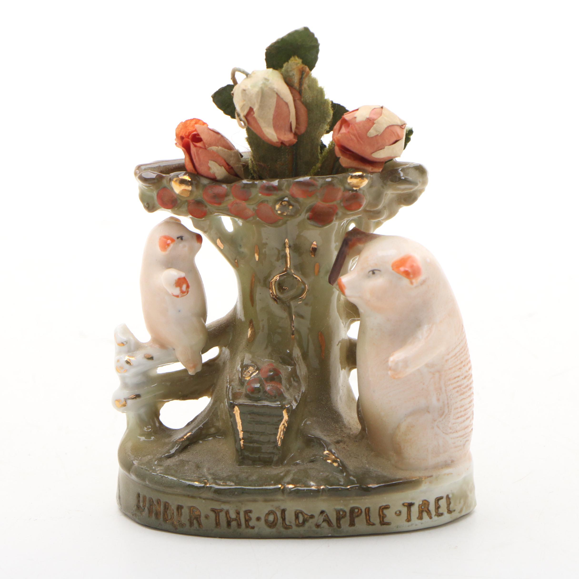 German Porcelain Pig Figurines