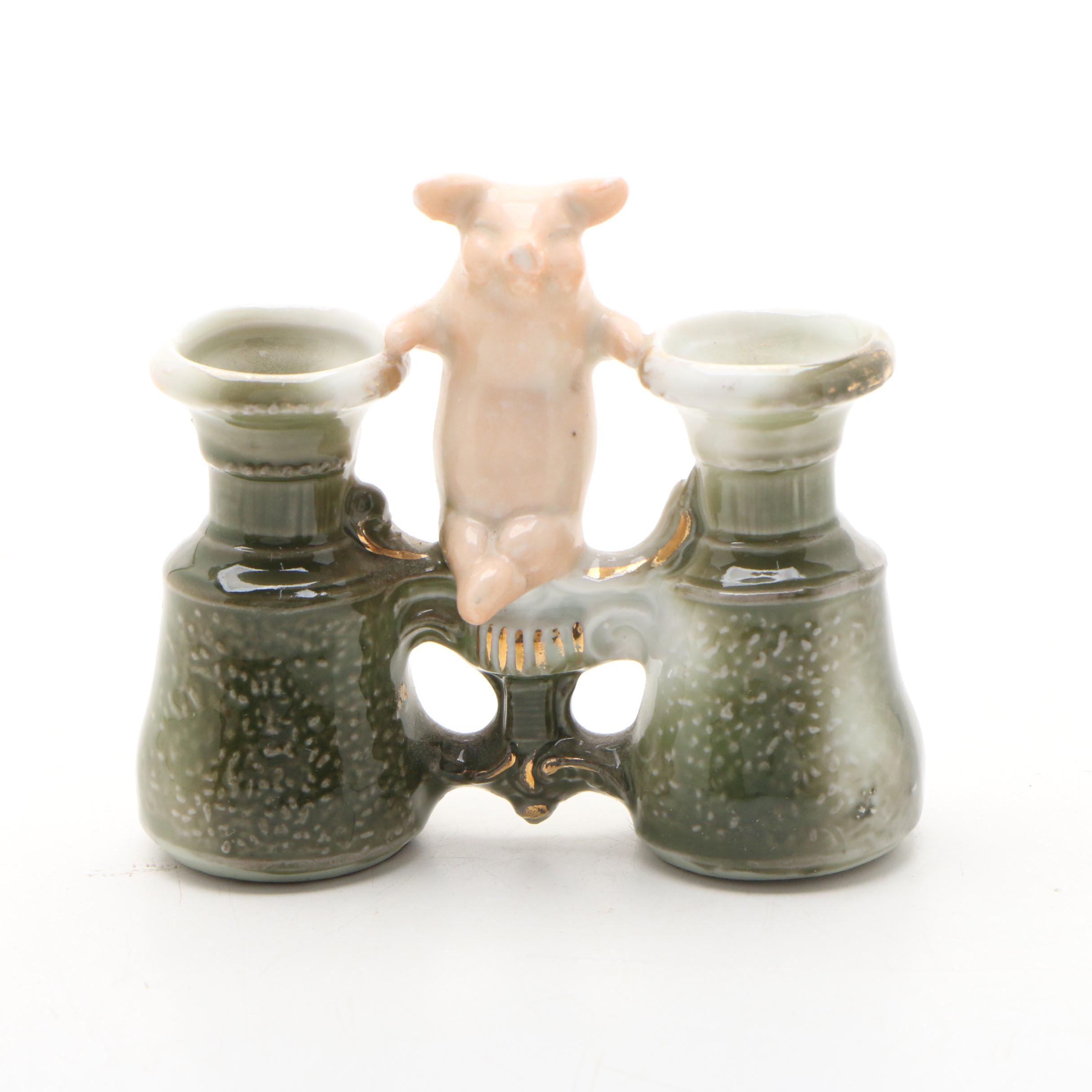 German Porcelain Pig Figurines
