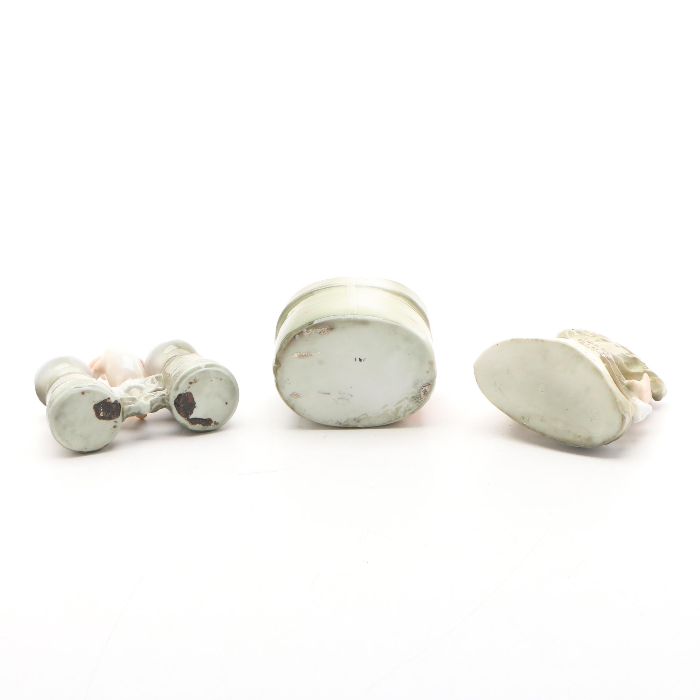 German Porcelain Pig Figurines