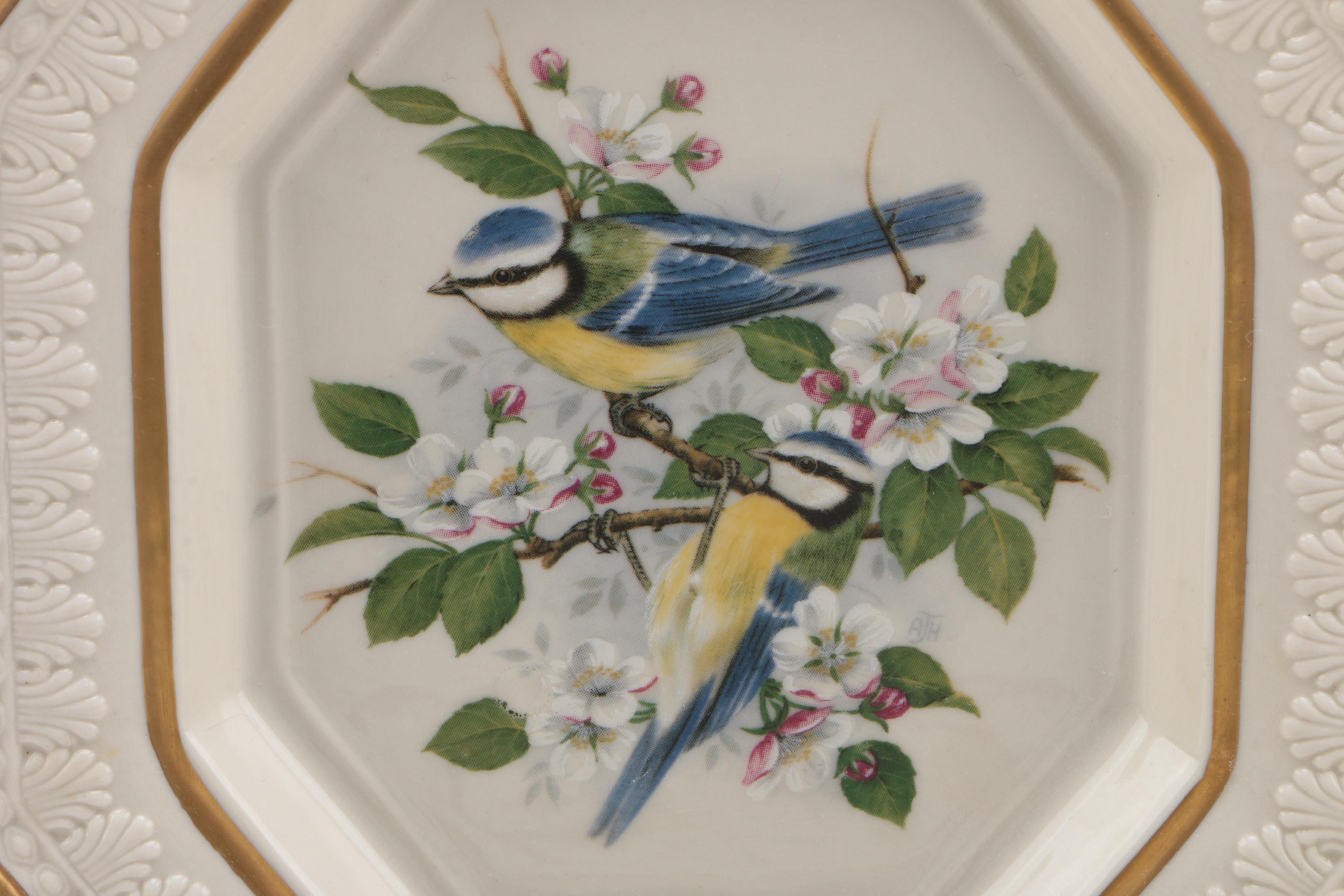 Chelsea House Port Royal Porcelain Bird Motif Wall Plate Decor