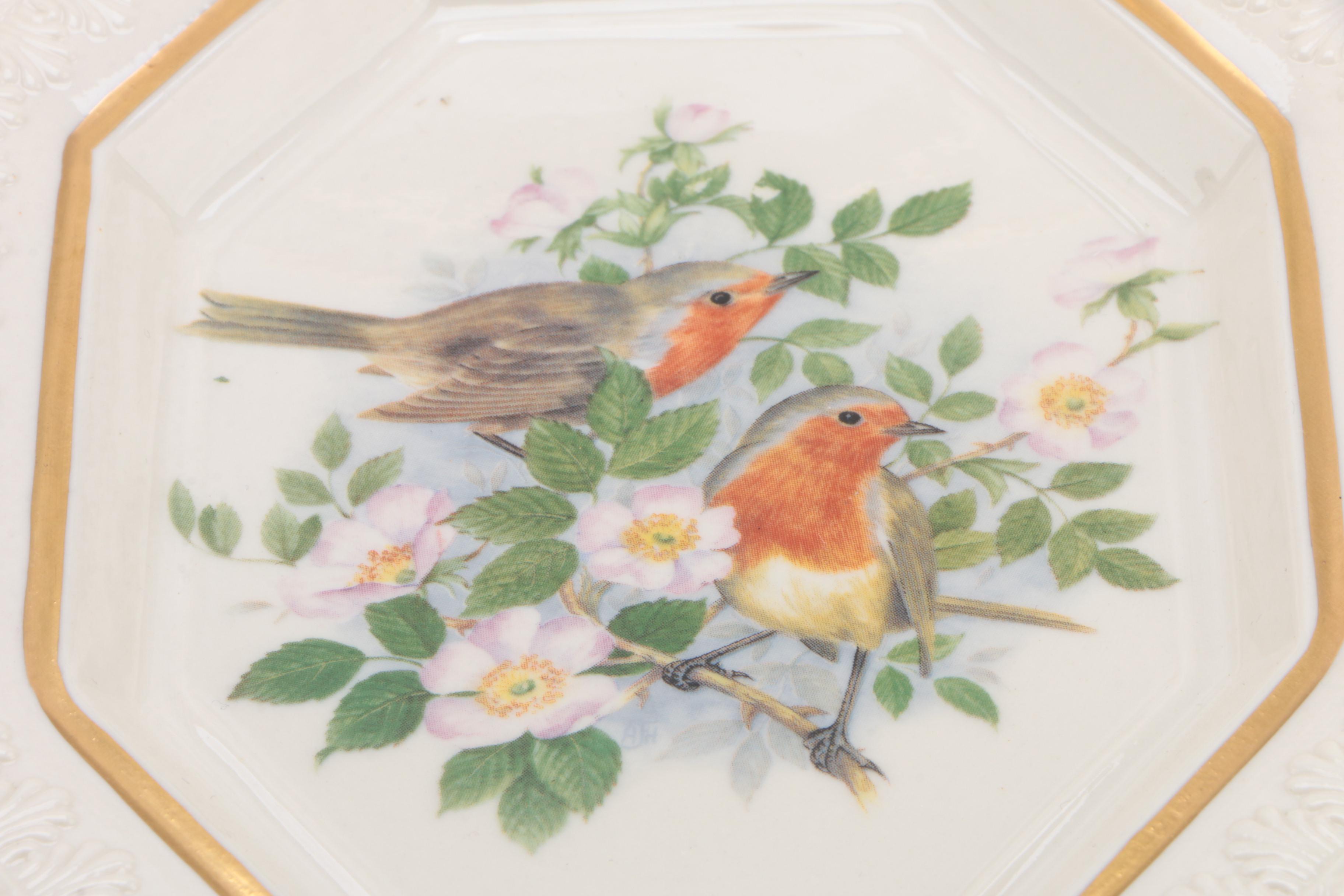 Chelsea House Port Royal Porcelain Bird Motif Wall Plate Decor