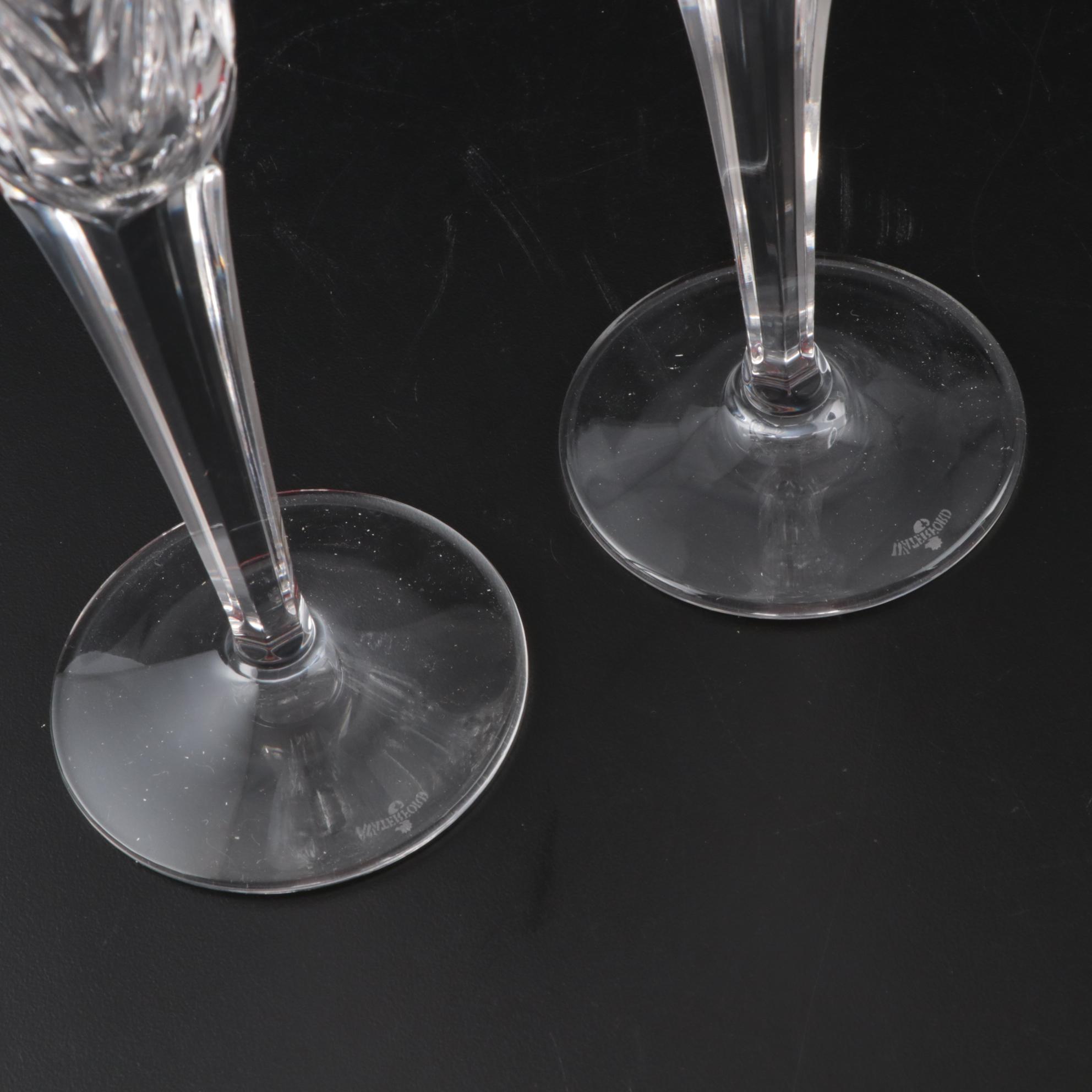 Waterford Crystal Millennium Series Champagne Flutes, 1996-2005