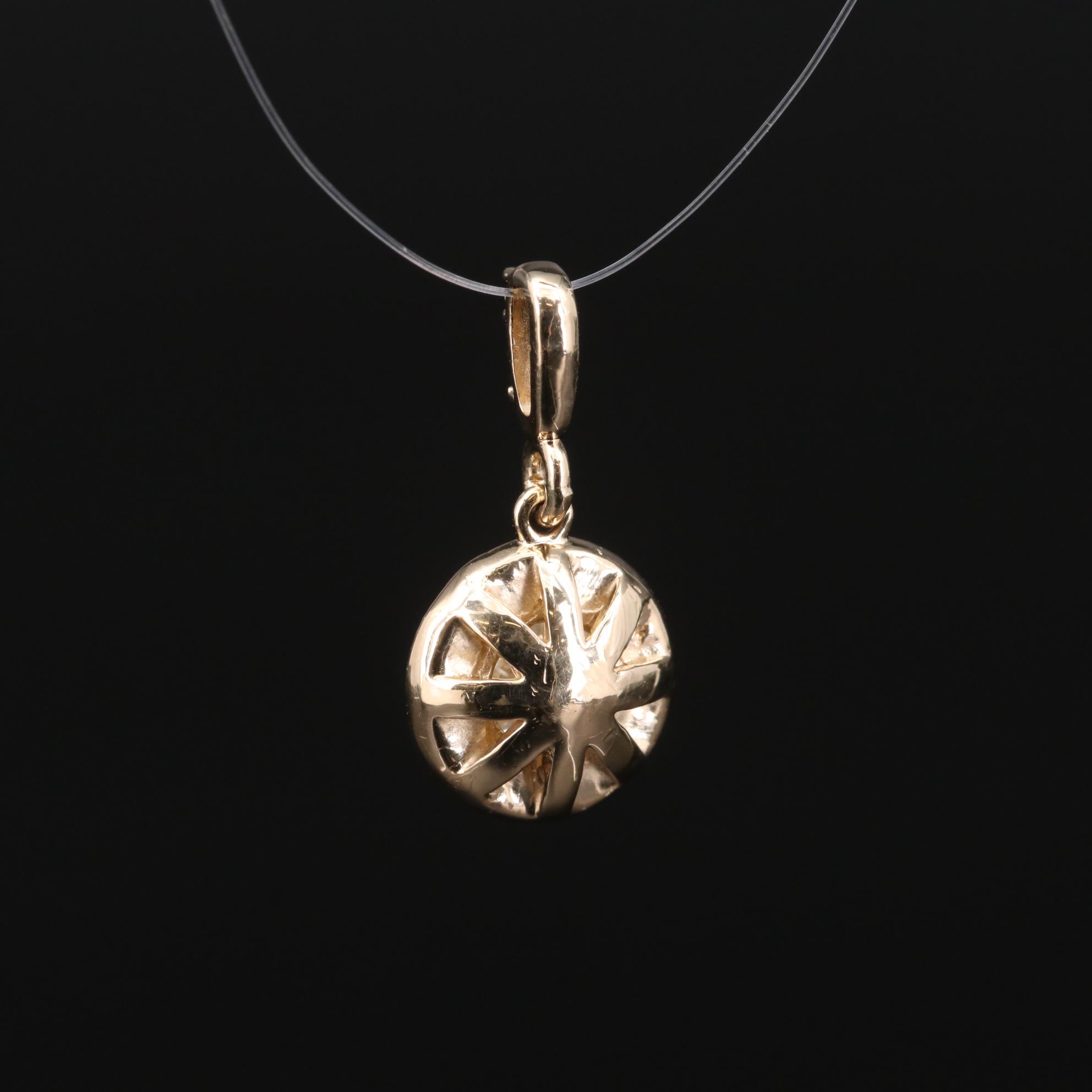 14K Diamond Pendant