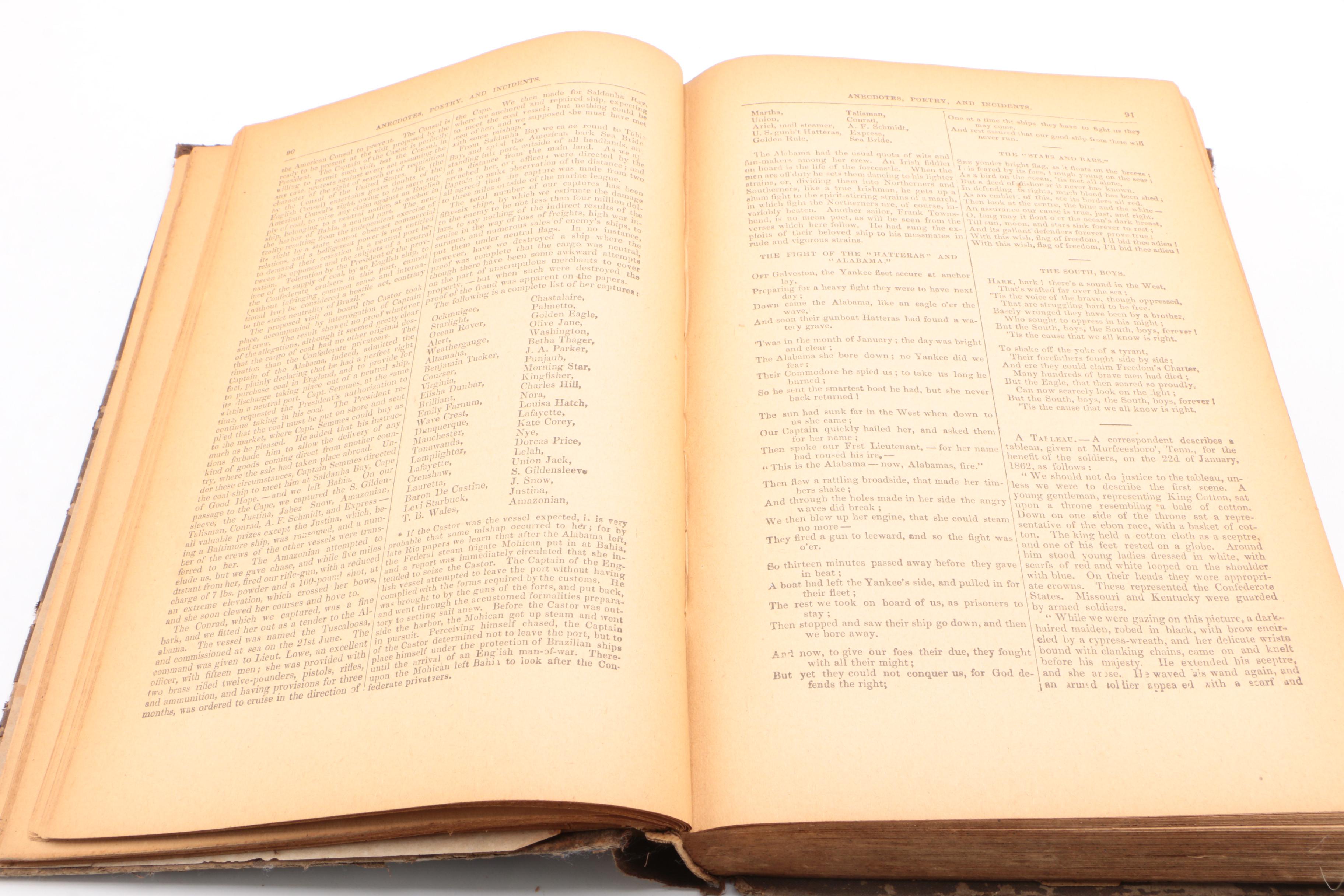 "The Civil War in Song and Story" and "History and Rhymes of the Lost Battalion"