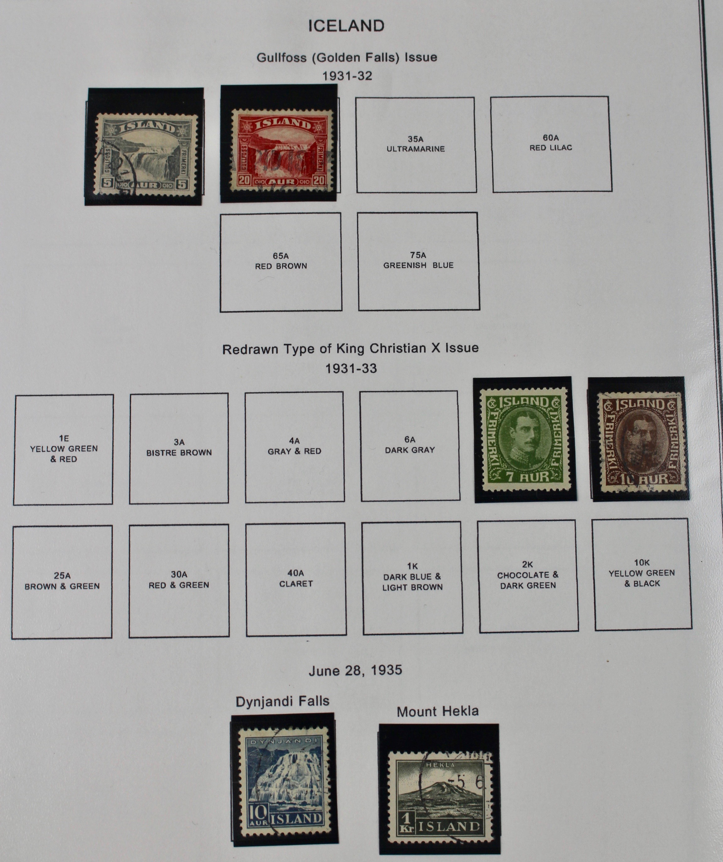 Iceland Stamp Collection, 1876-1977