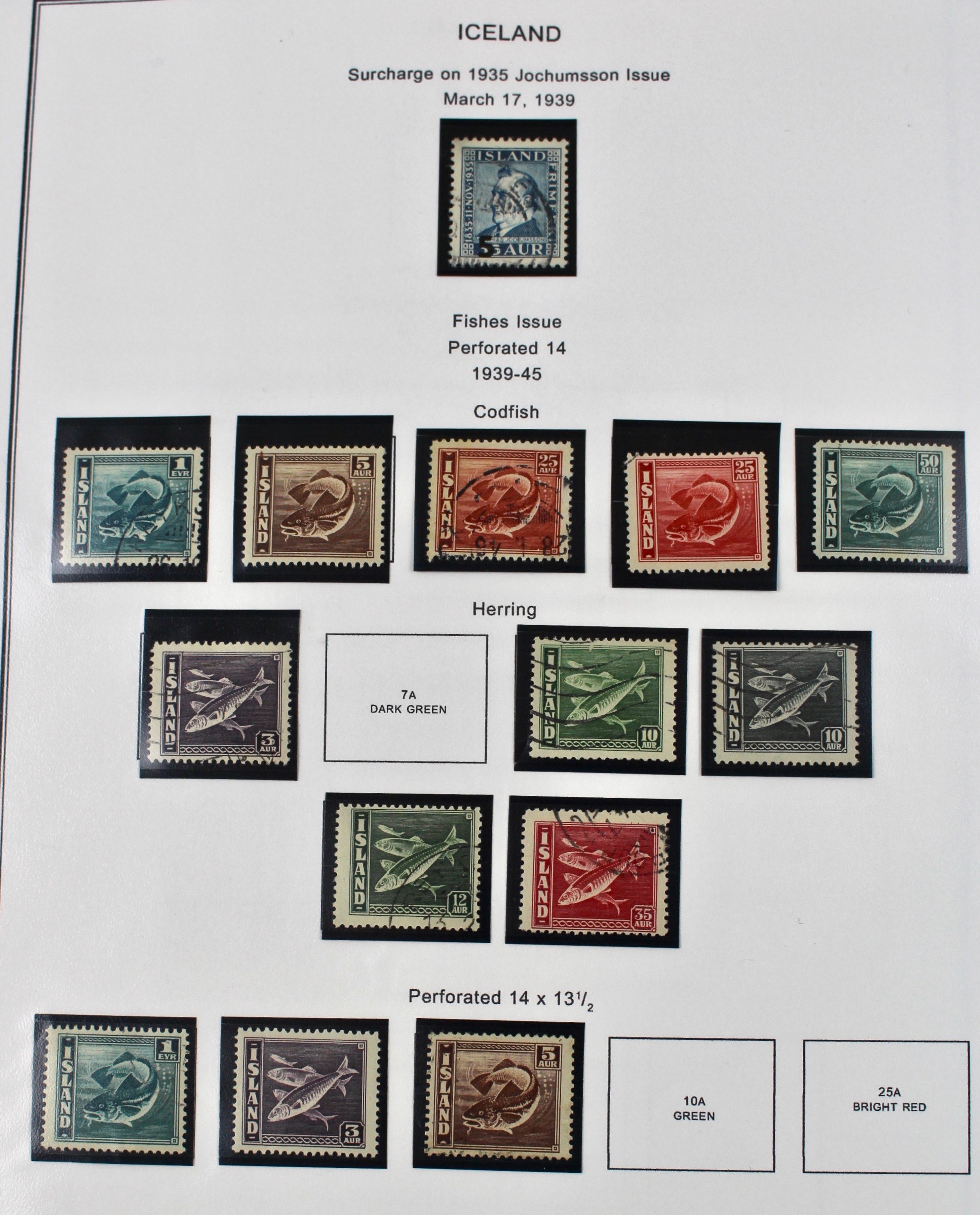 Iceland Stamp Collection, 1876-1977