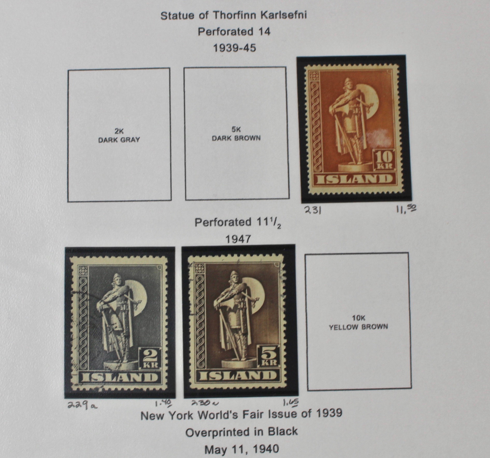 Iceland Stamp Collection, 1876-1977