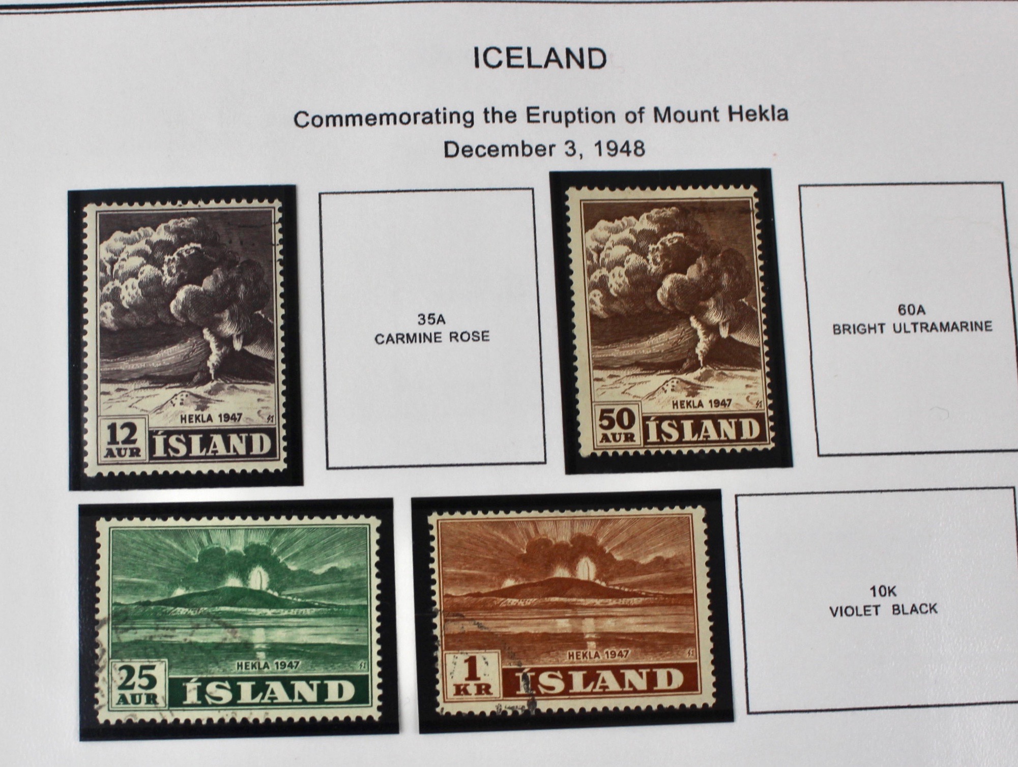 Iceland Stamp Collection, 1876-1977