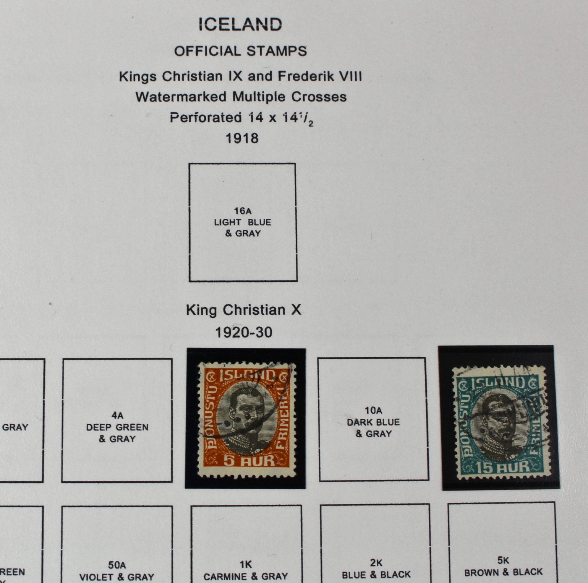Iceland Stamp Collection, 1876-1977