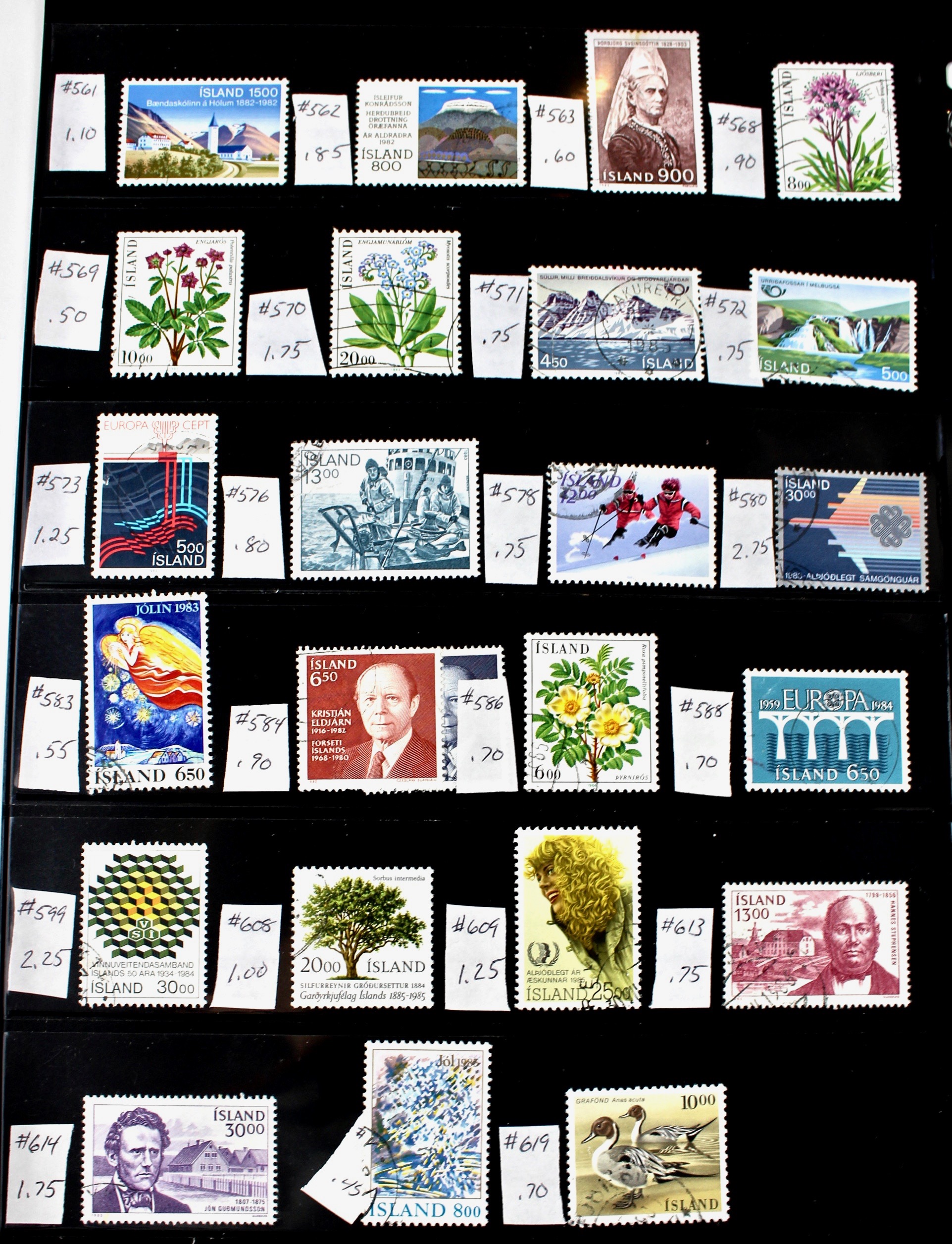 Iceland Stamp Collection, 1876-1977