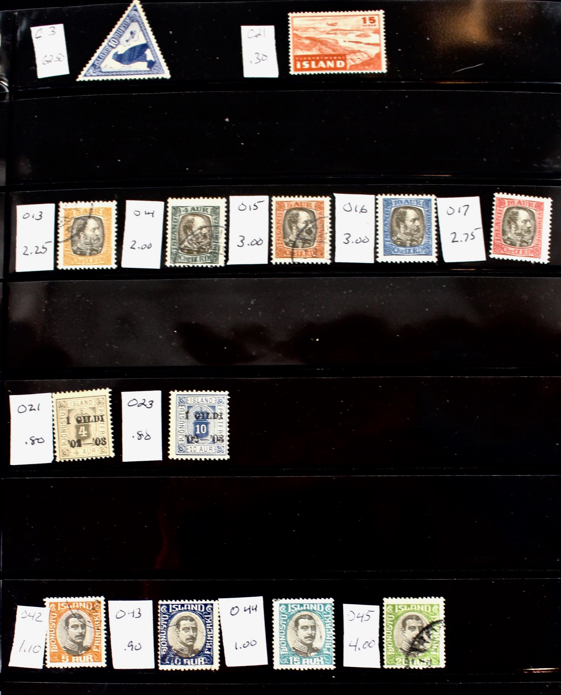 Iceland Stamp Collection, 1876-1977