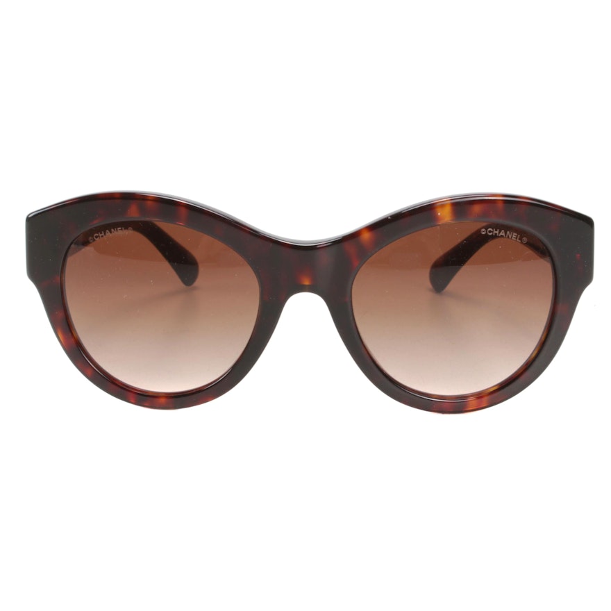 Chanel 5371-A Butterfly Sunglasses in Tortoise with Case