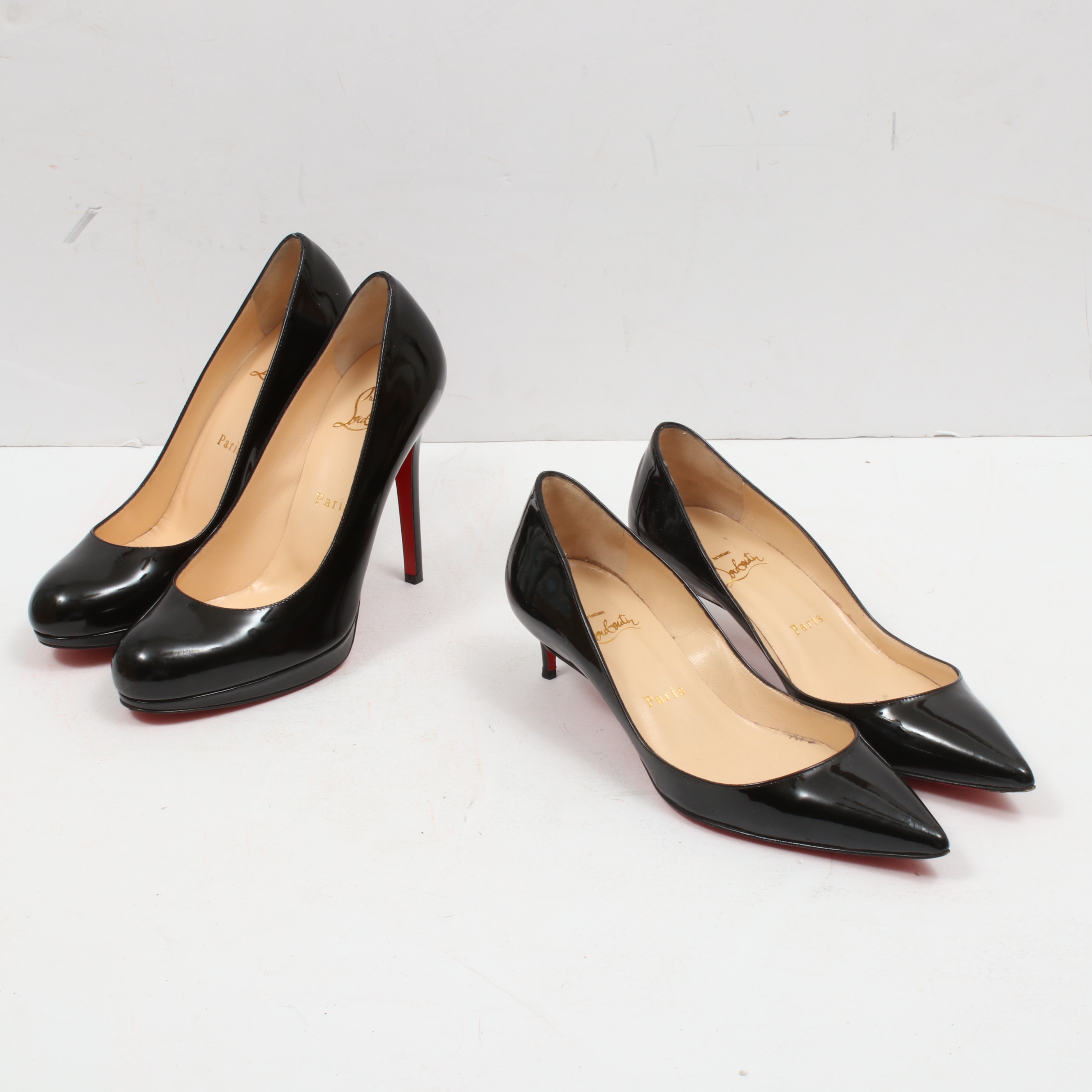 Christian Louboutin New Simple 120 Pumps and Low Pumps in Black Patent Leather
