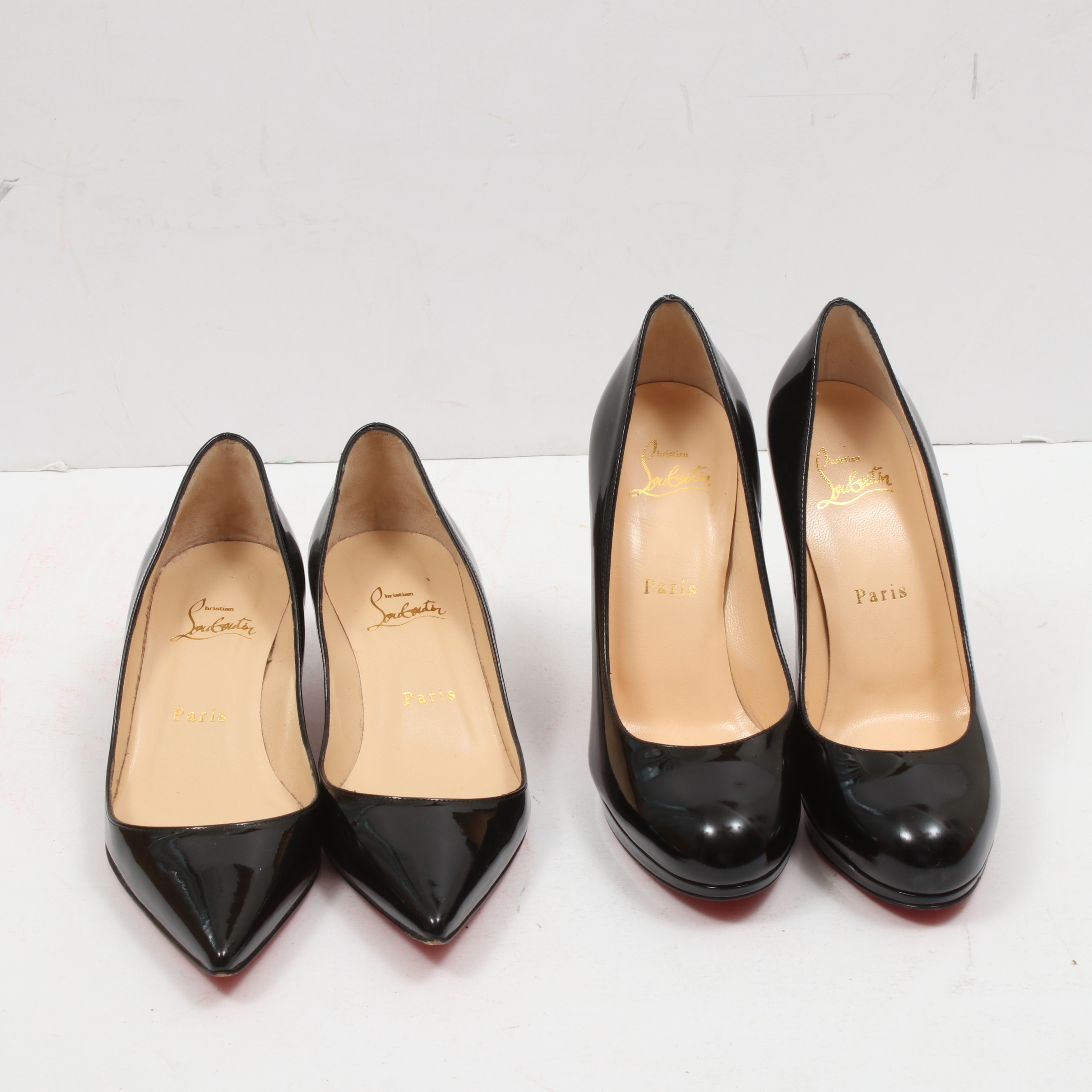 Christian Louboutin New Simple 120 Pumps and Low Pumps in Black Patent Leather