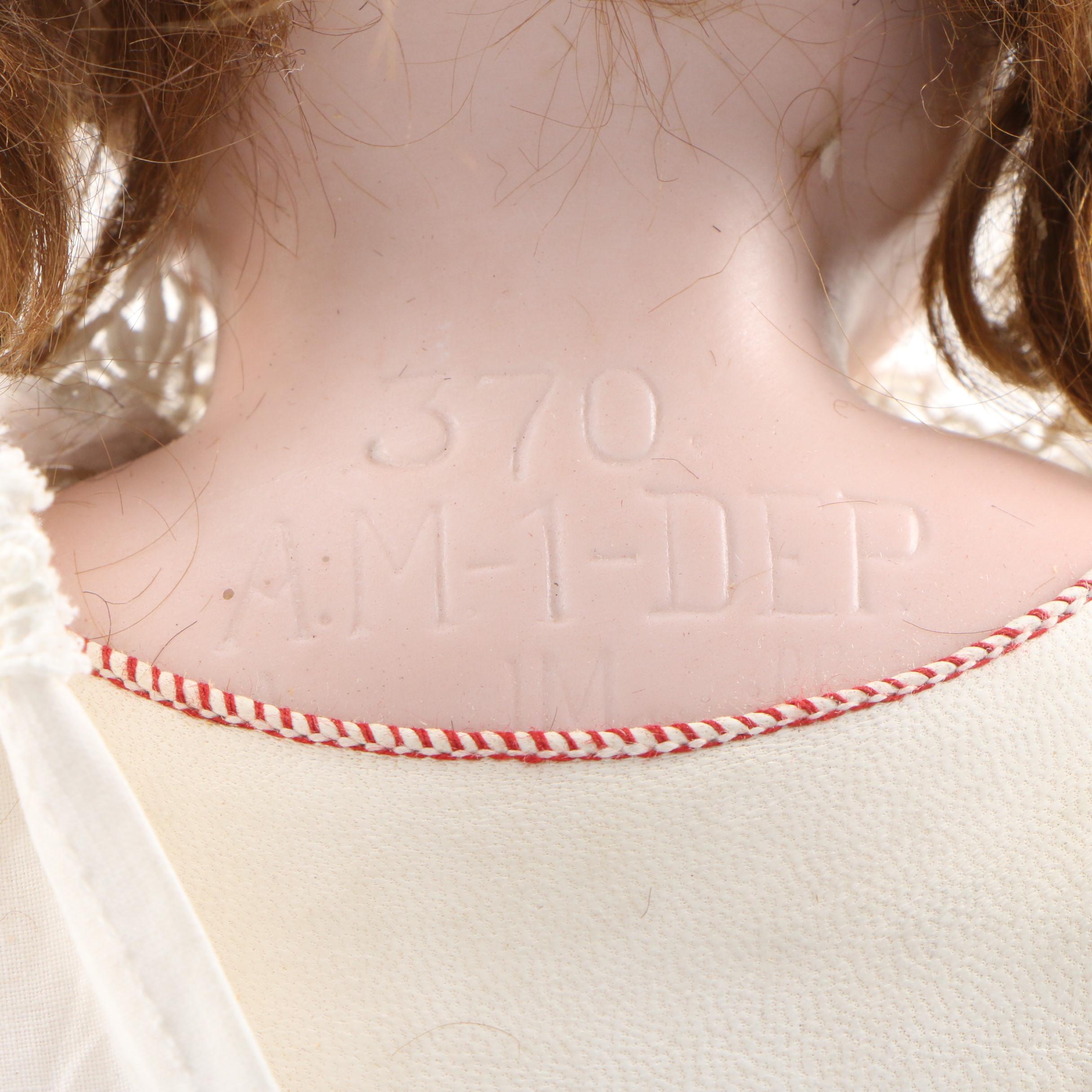 Armand Marseille German Bisque Doll with Period Attire, Marked "370 / AM-1-DEP"