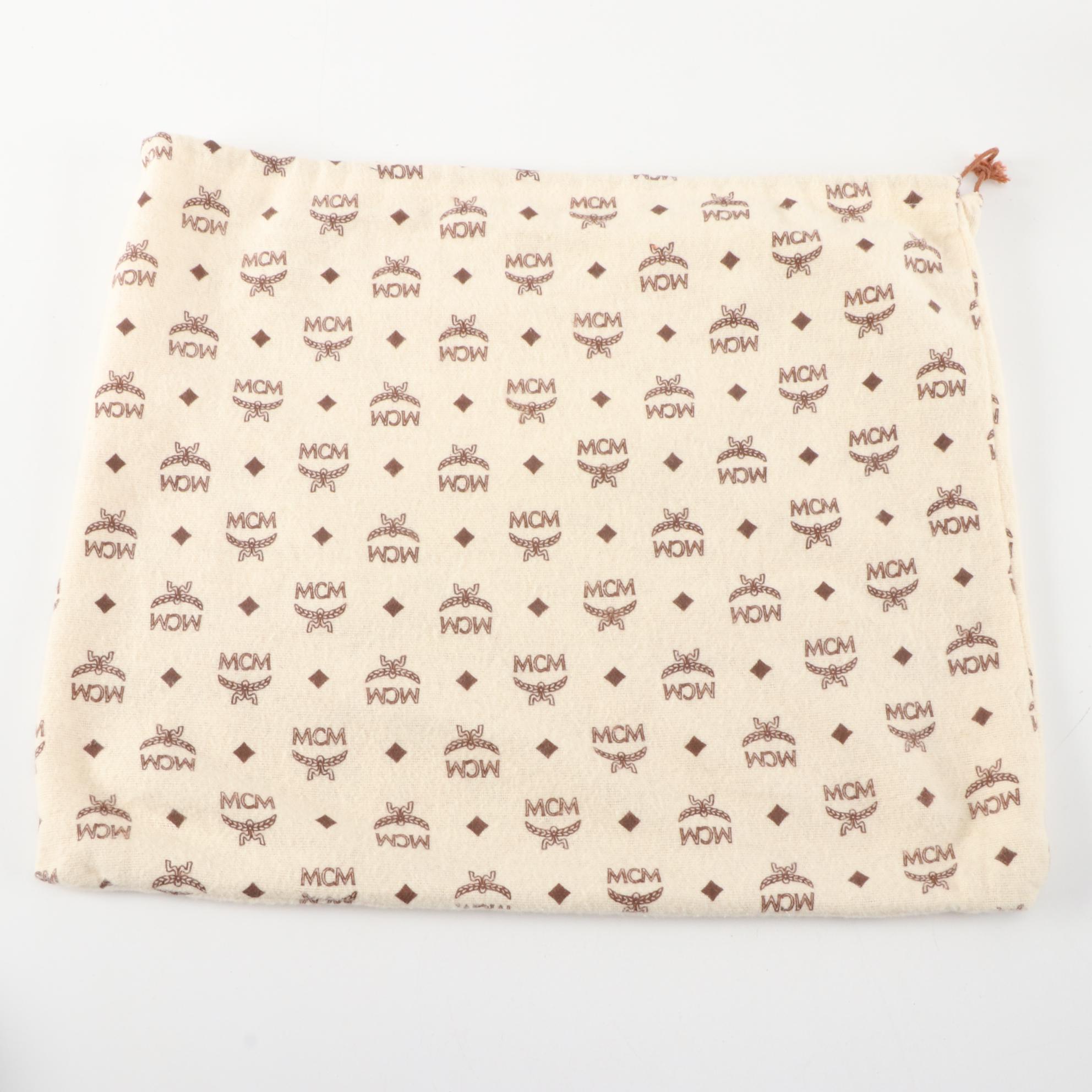 MCM Black Grained Leather Dual Compartment Shoulder Bag