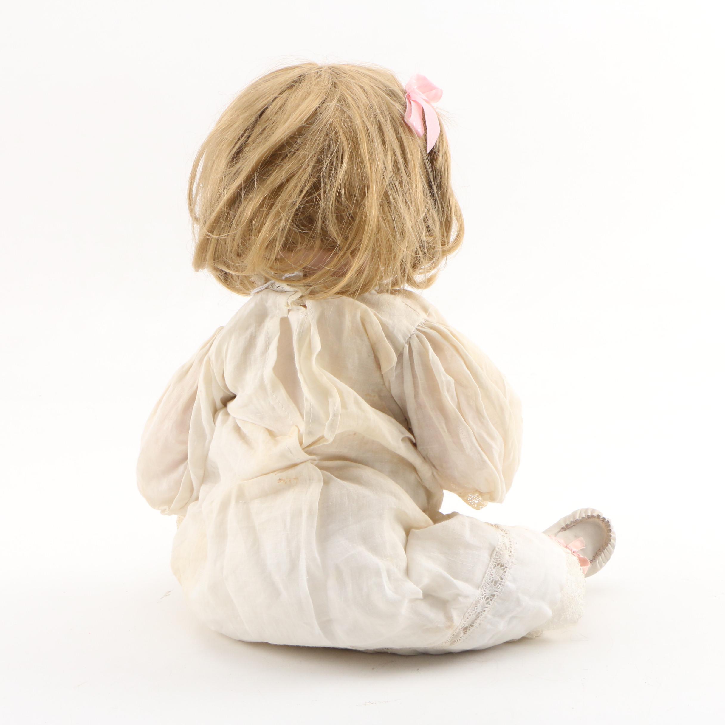 Heubach Koppelsdorf German Bisque Doll with Hand-Painted Face, Early 1900s