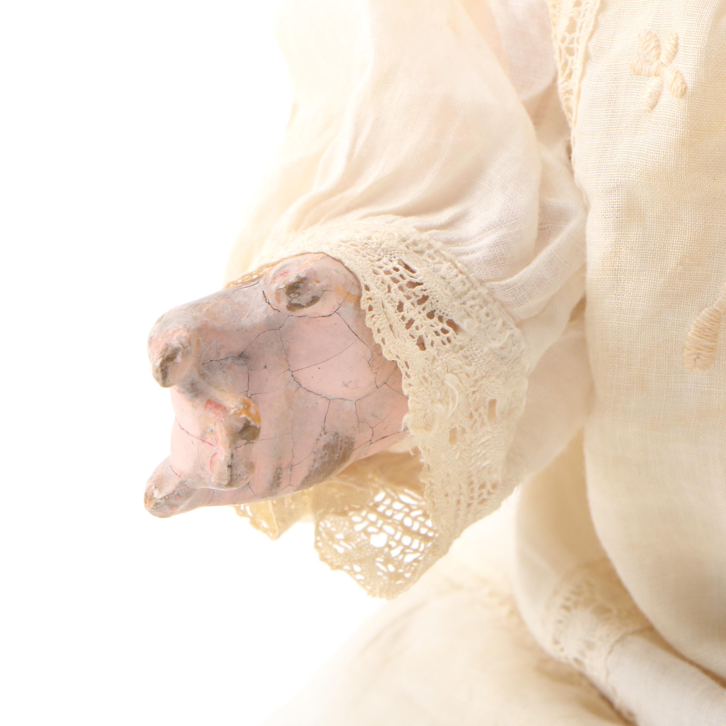 Heubach Koppelsdorf German Bisque Doll with Hand-Painted Face, Early 1900s