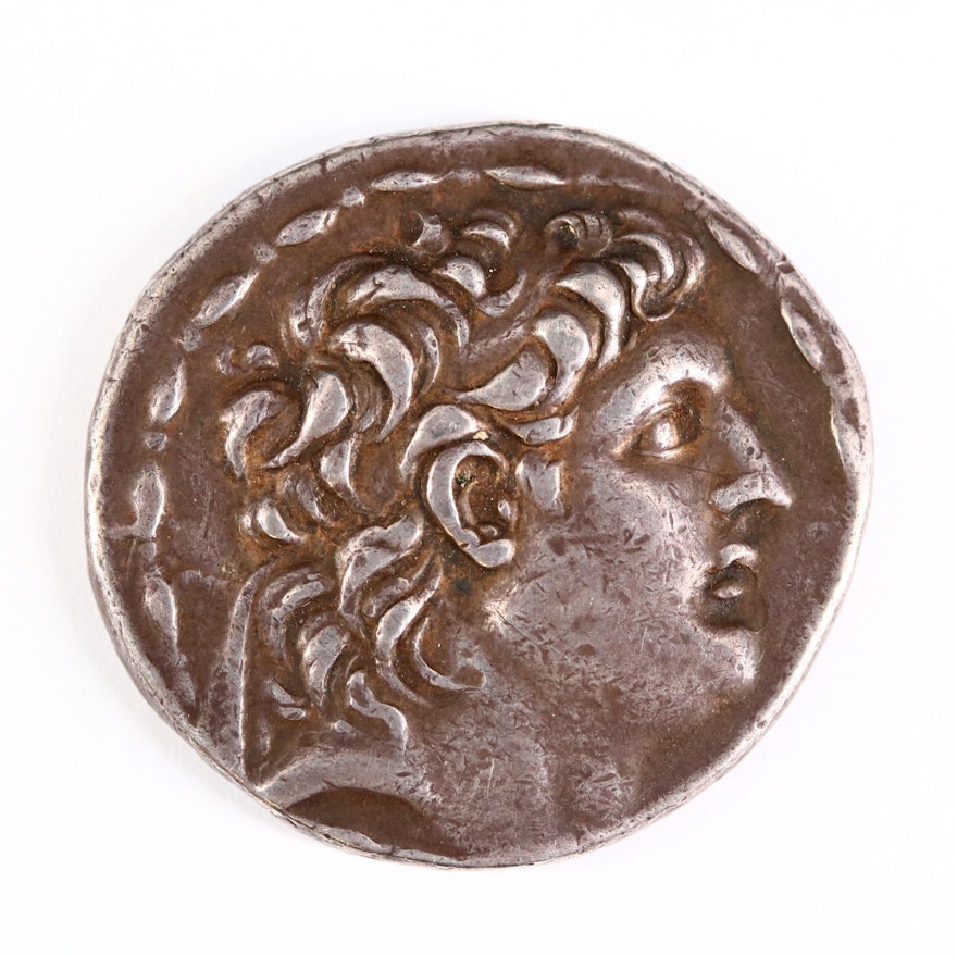 Ancient Seleucid Kingdom, AR Tetradrachm Coin of Antiochos VII, ca. 138 B.C.