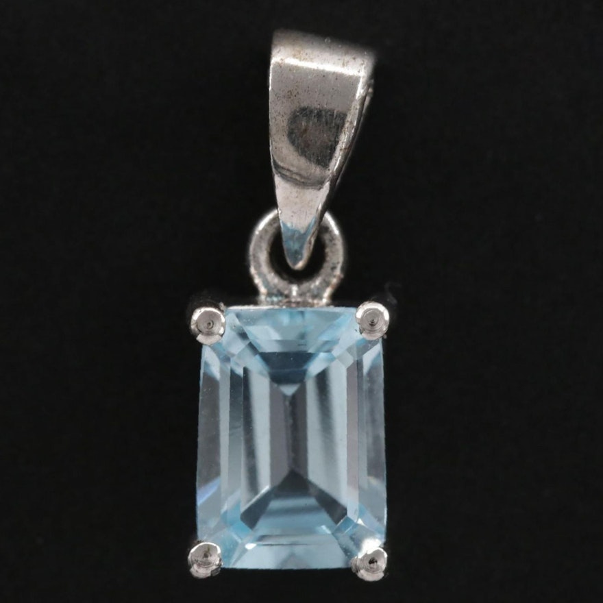 Sterling Silver Topaz Pendant