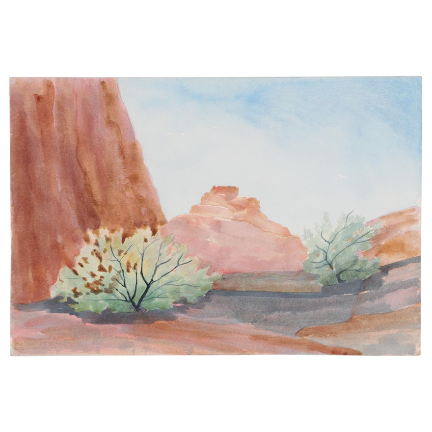 Ruth Ann Younglove Western Landscape Watercolor Painting