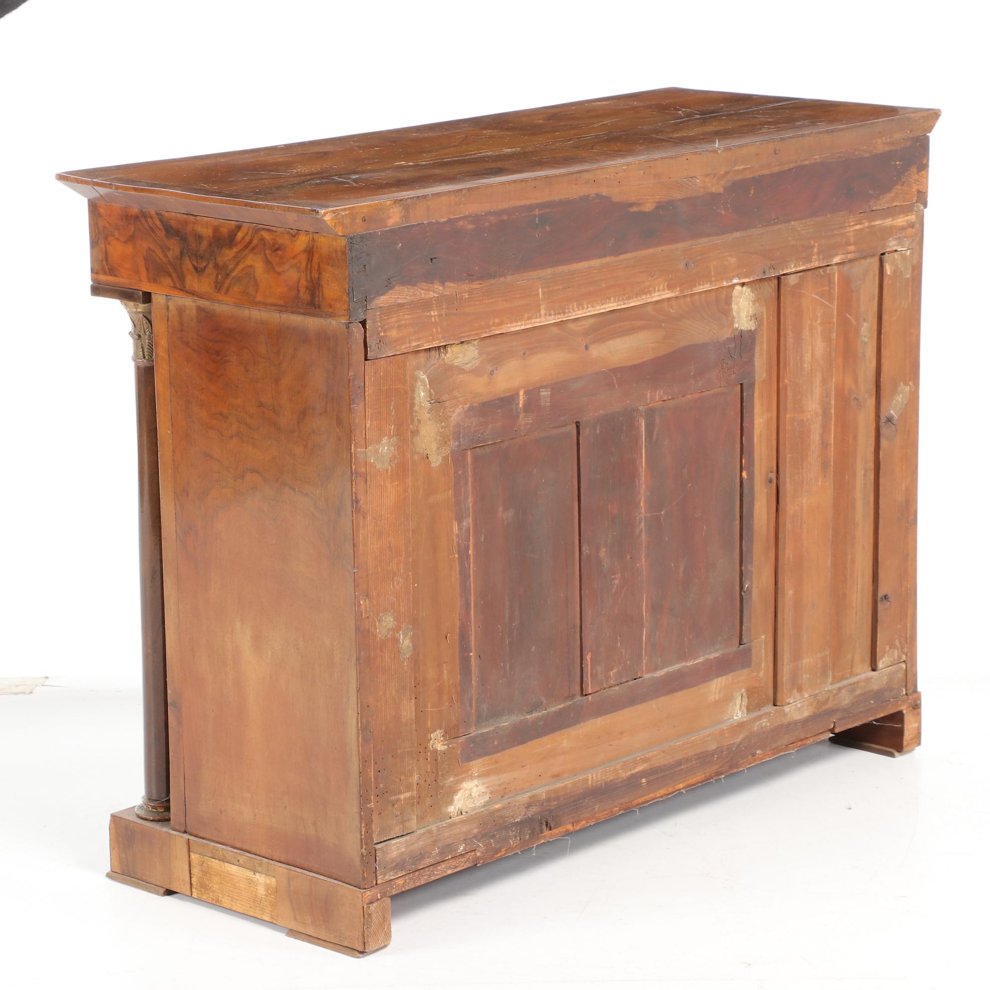 Austrian Figured Walnut and Parcel-Gilt Cabinet