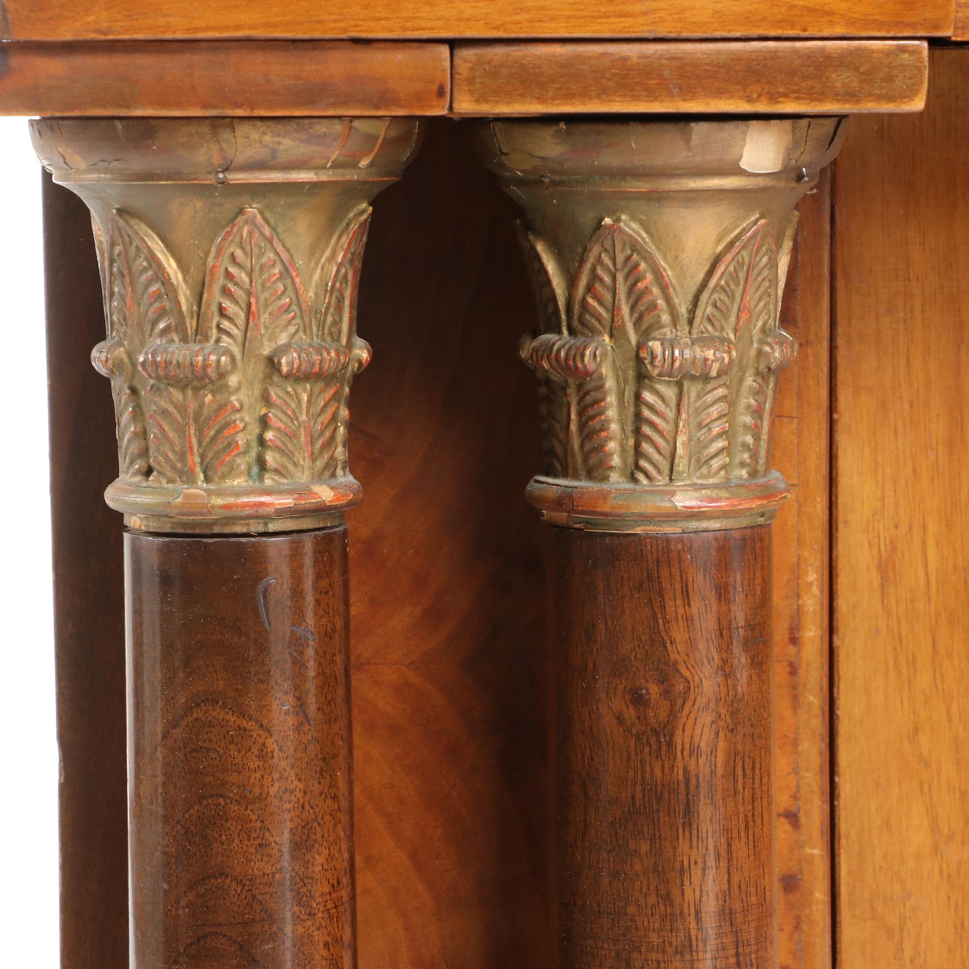 Austrian Figured Walnut and Parcel-Gilt Cabinet