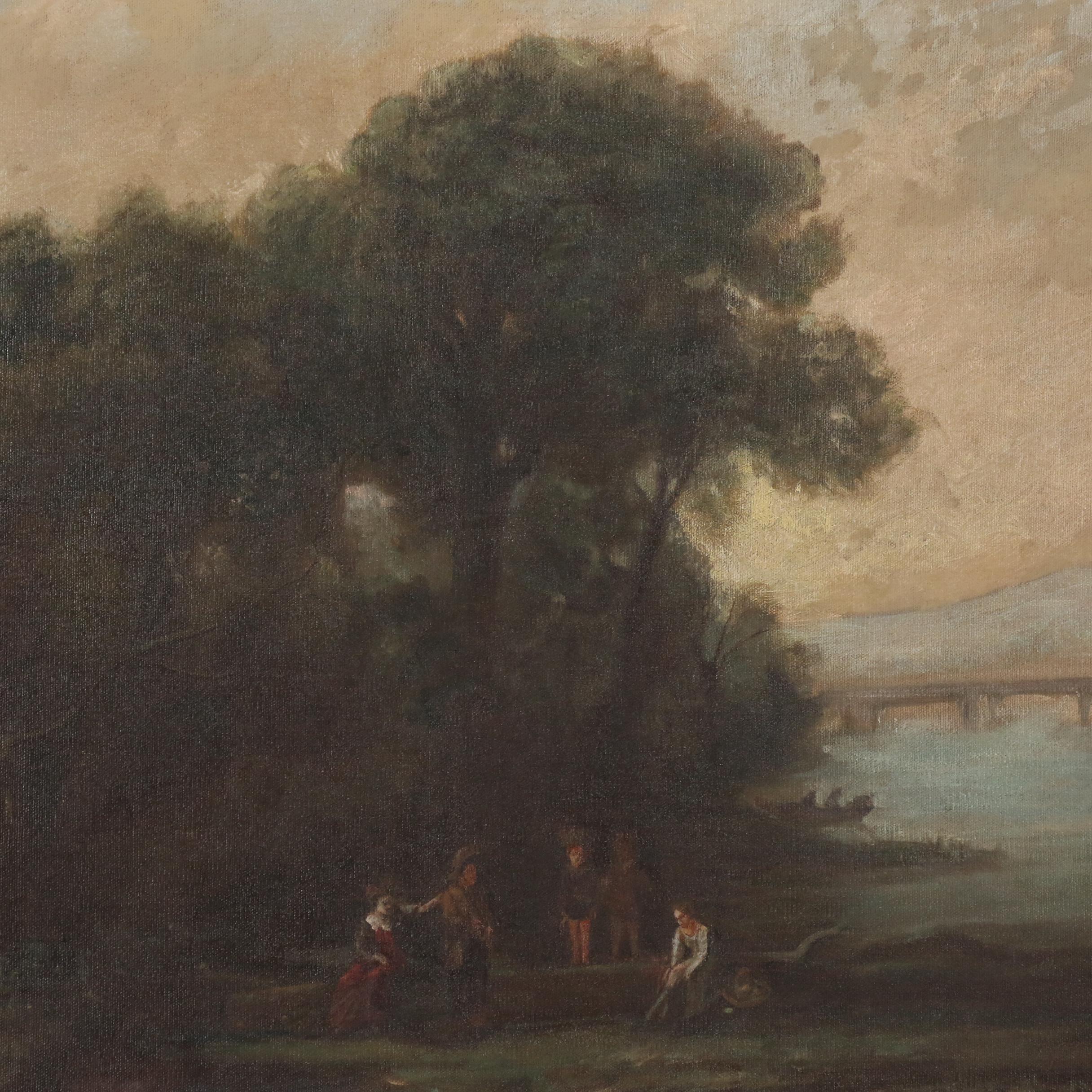 E.S. Wozniak Landscape Oil Painting, 1939