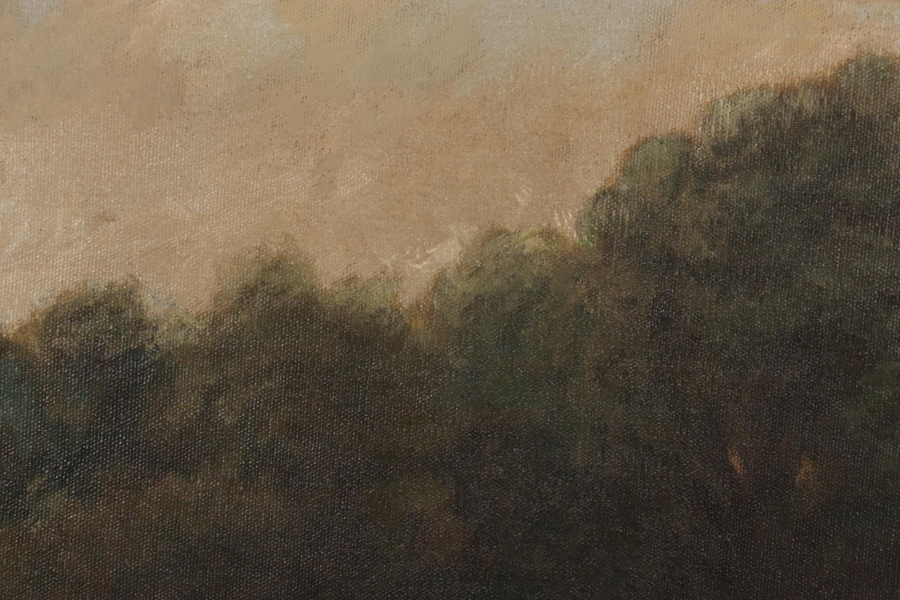 E.S. Wozniak Landscape Oil Painting, 1939